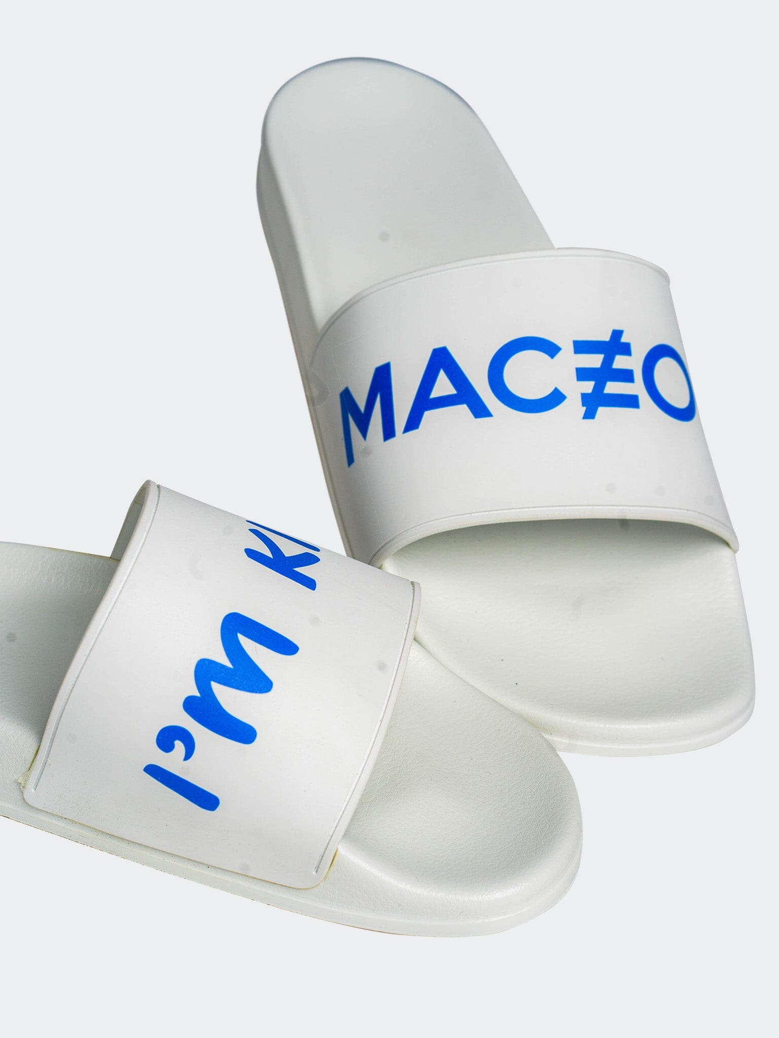 Crown Blue Slide Sandals