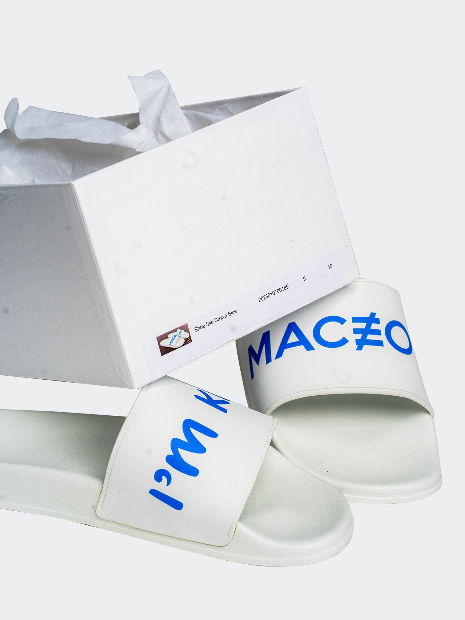 Crown Blue Slide Sandals