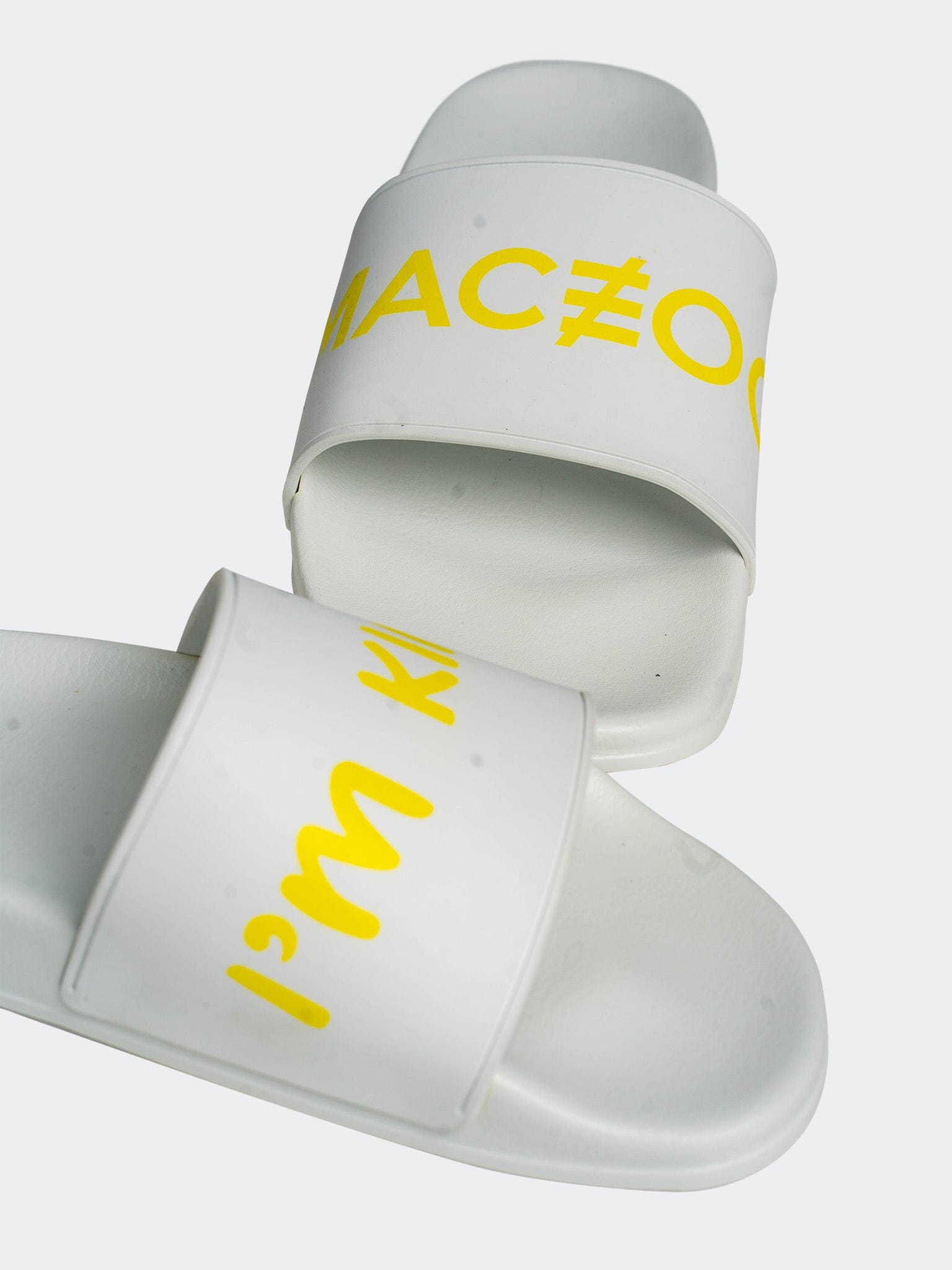 Crown Yellow Slide Sandals