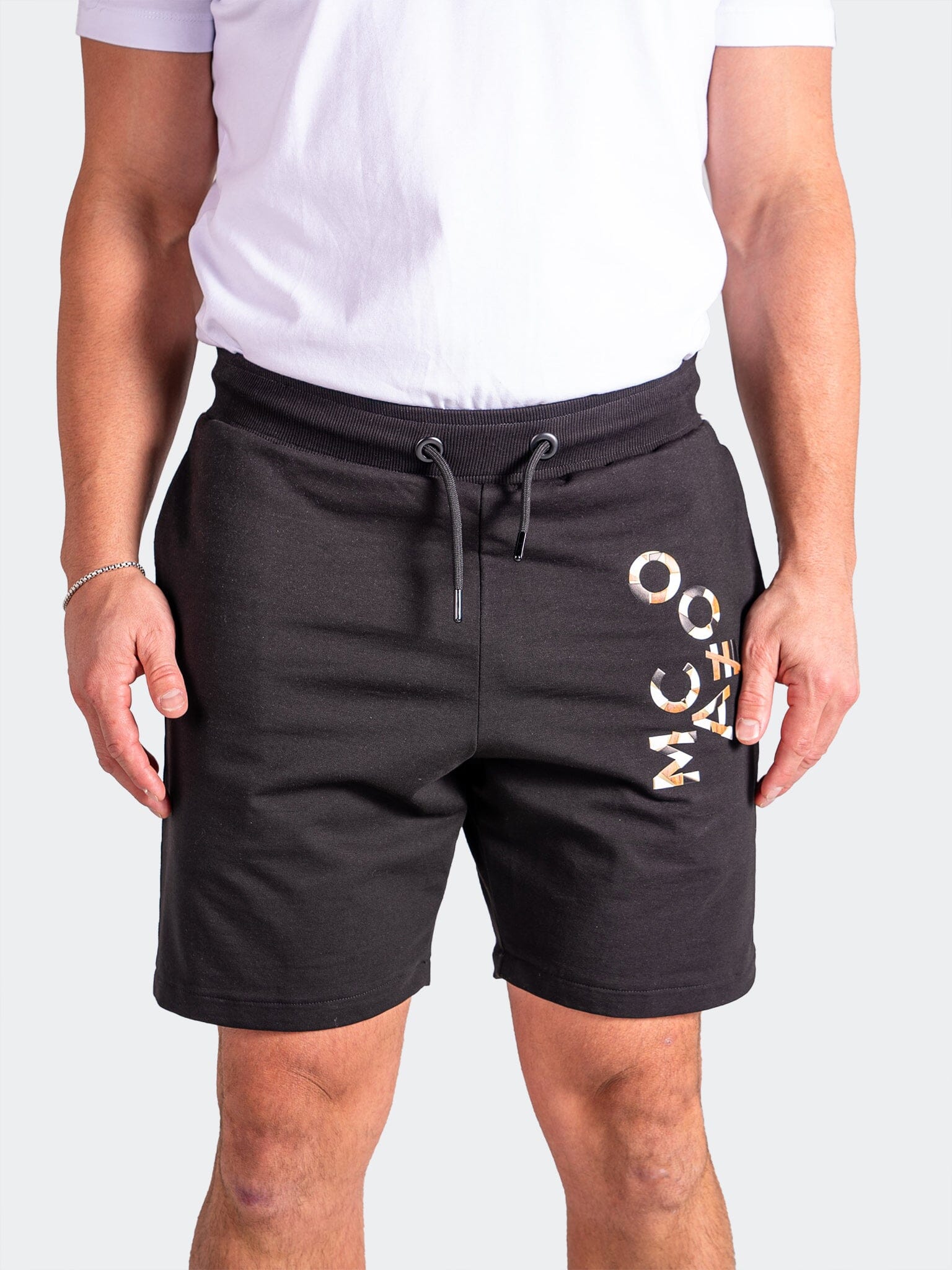 Resistance Embroidered Black Shorts