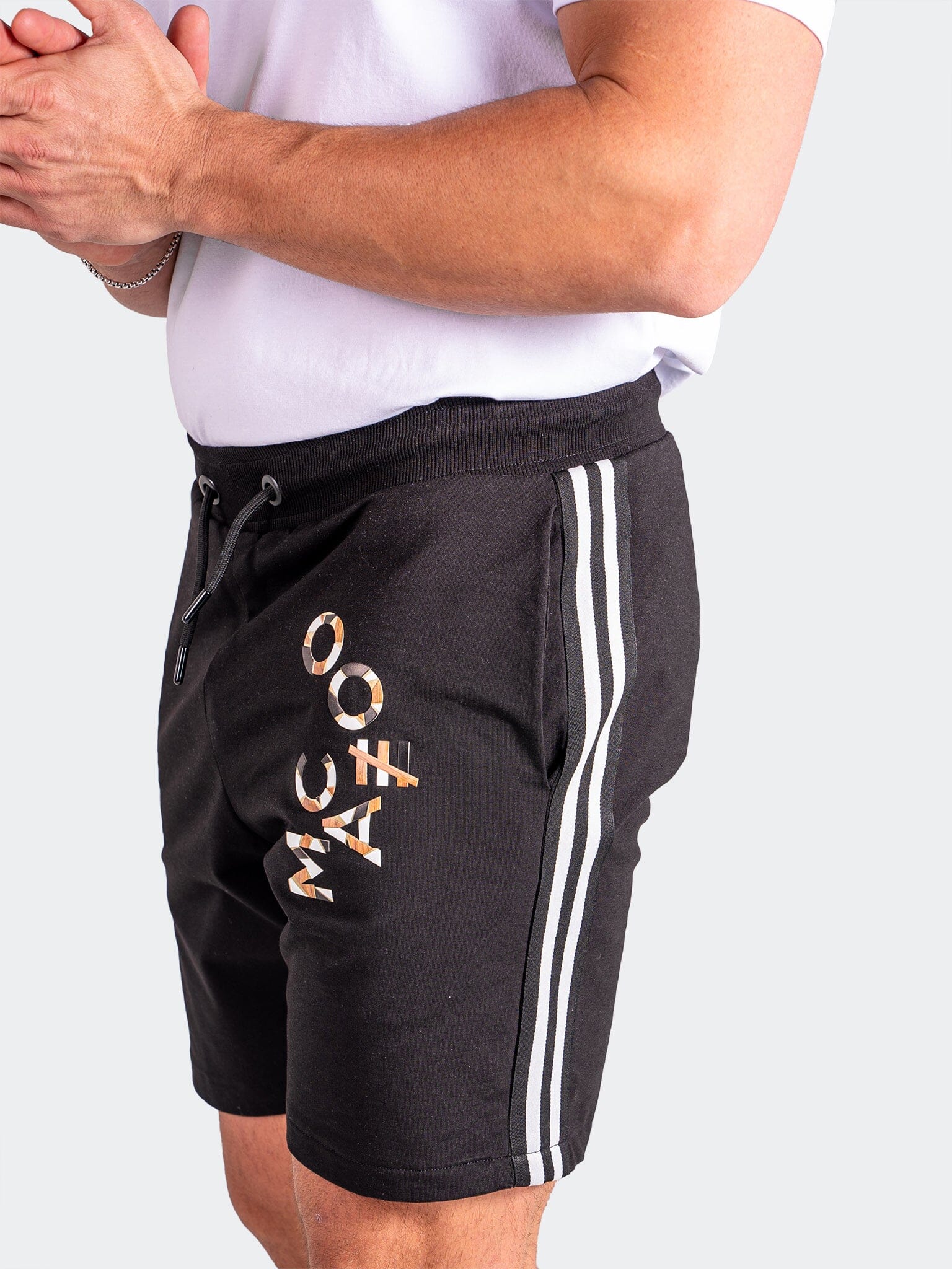 Resistance Embroidered Black Shorts