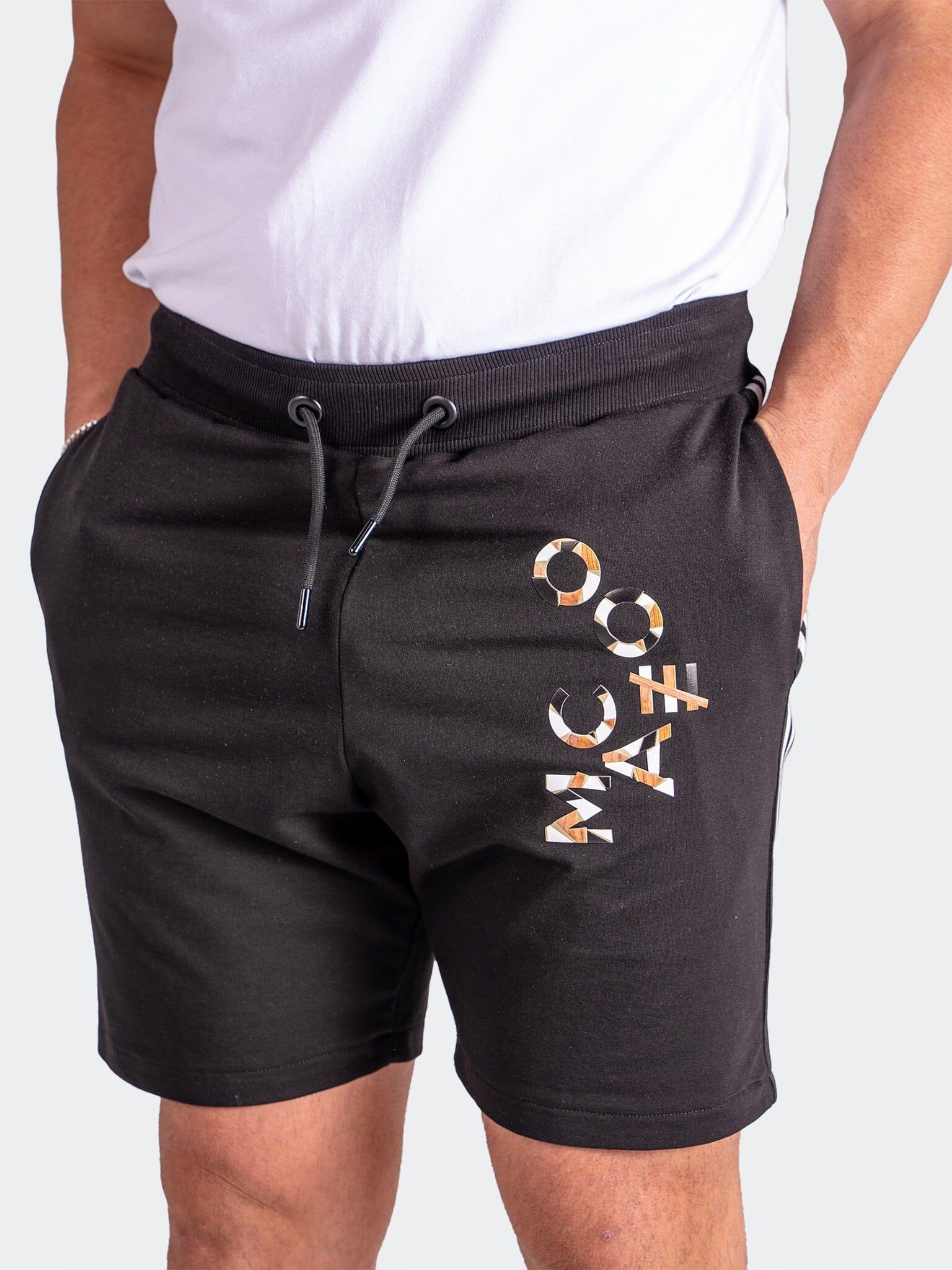 Resistance Embroidered Black Shorts