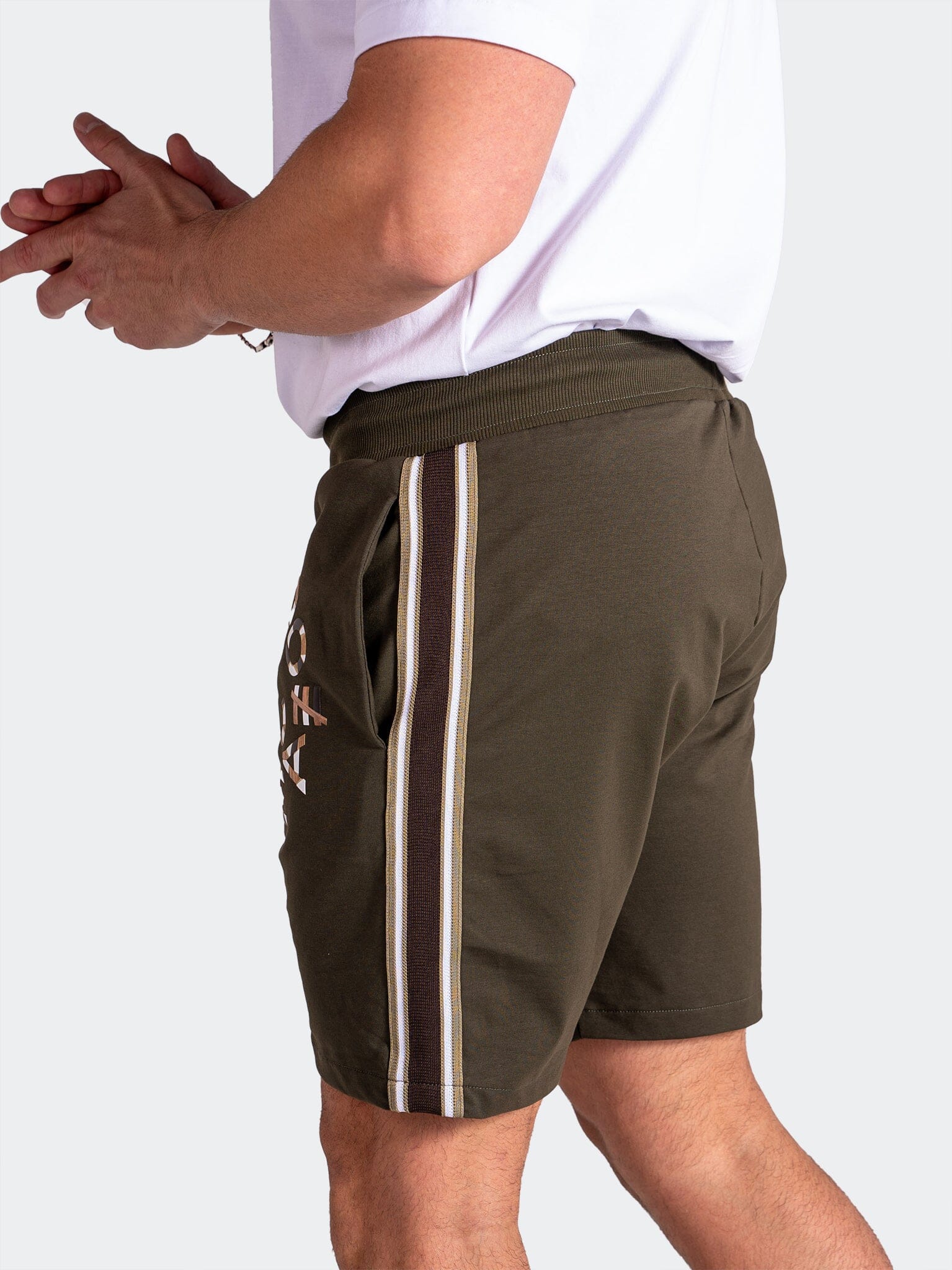 Resistance Embroidered Green Shorts