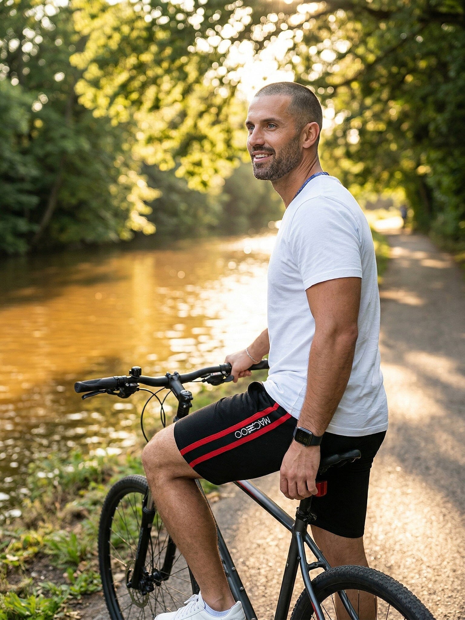 LionLogo Black Athletic Shorts
