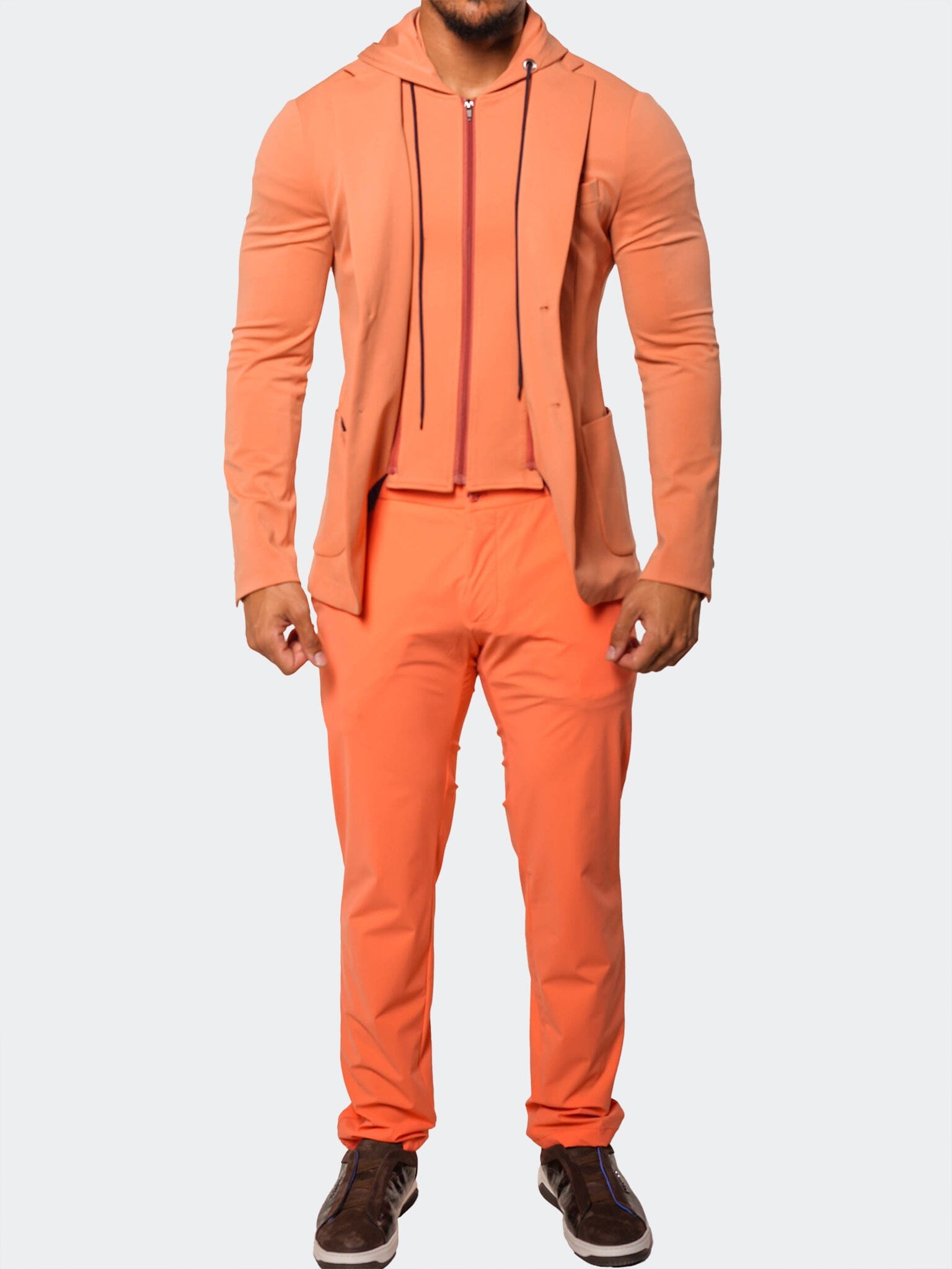 Stretch Carnelian Orange Suit