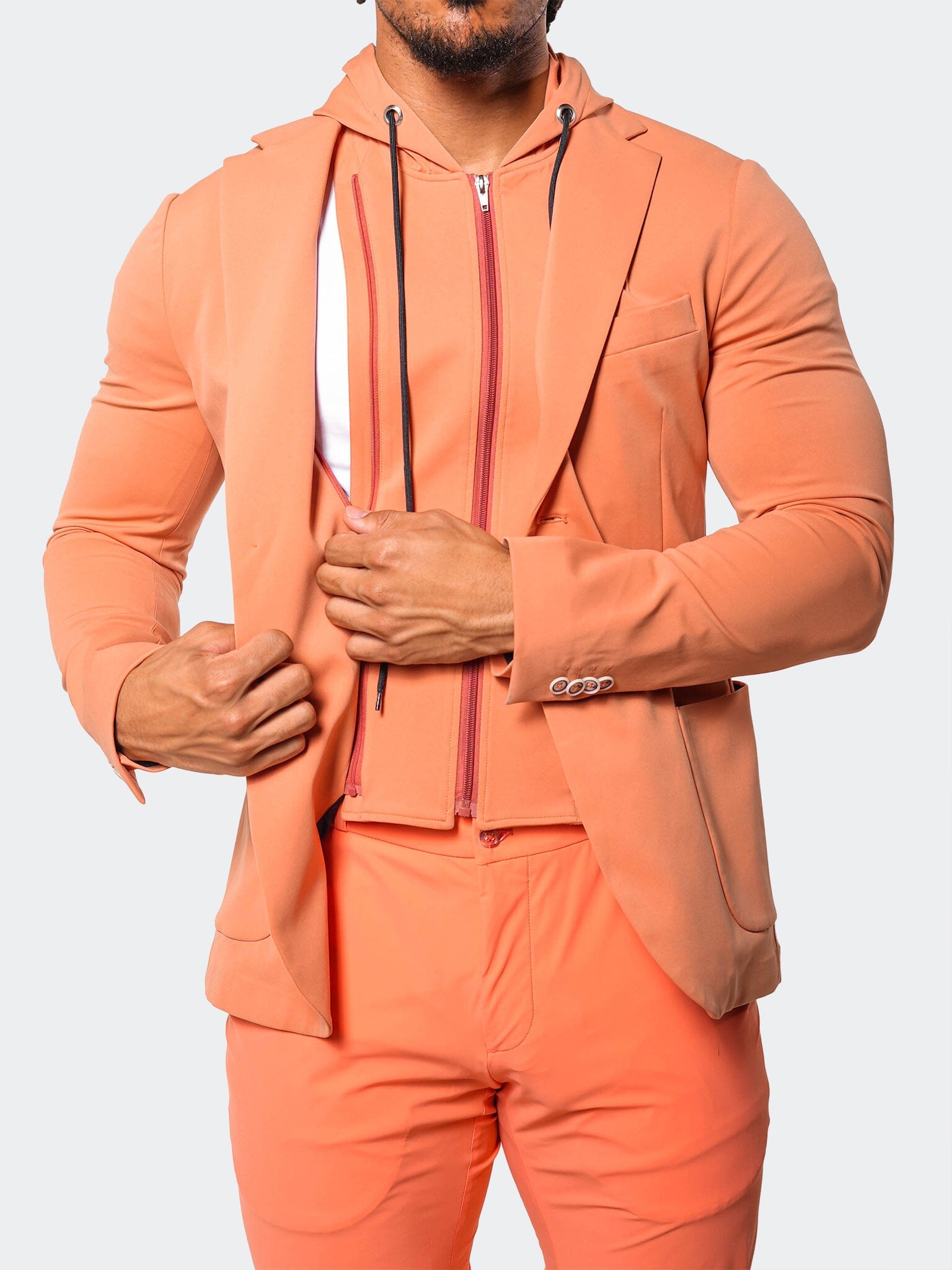 Stretch Carnelian Orange Suit