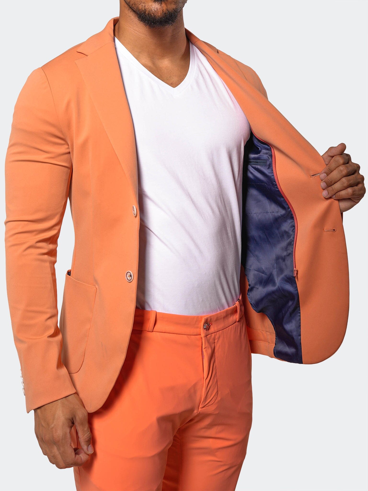 Stretch Carnelian Orange Suit