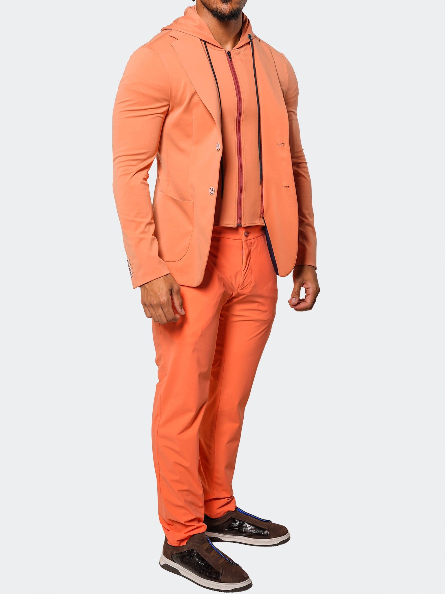 Stretch Carnelian Orange Suit