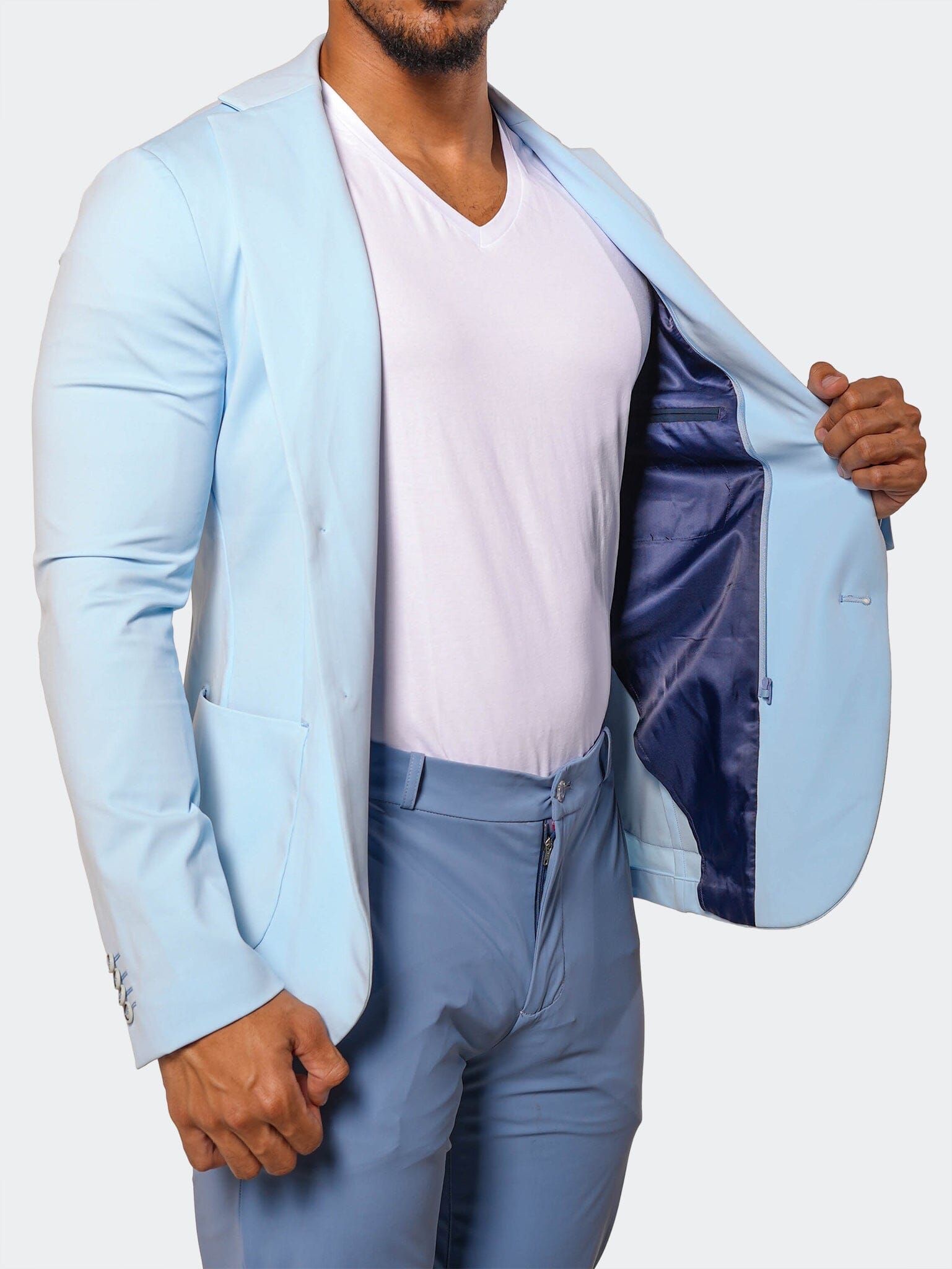 Stretch Nigelle Light Blue Suit
