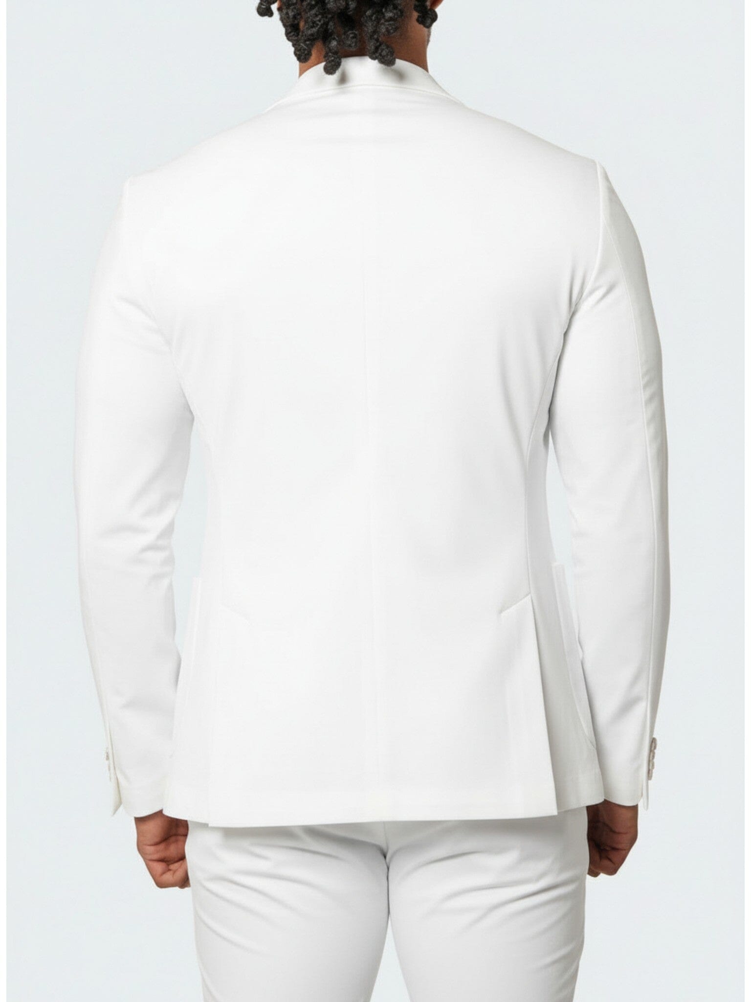 Stretch Arum White Hooded Suit