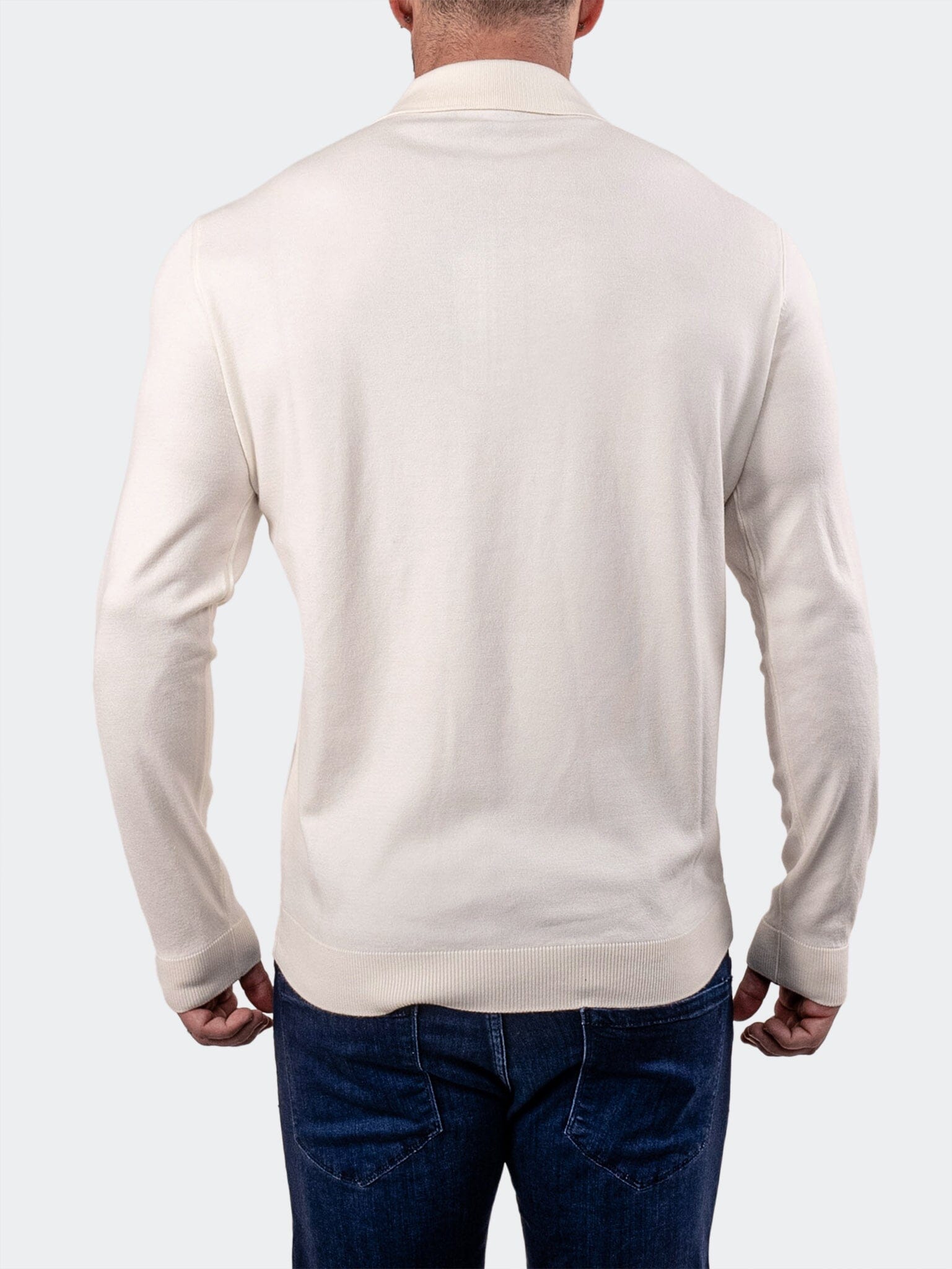 Knitted Cream Quarter-Zip