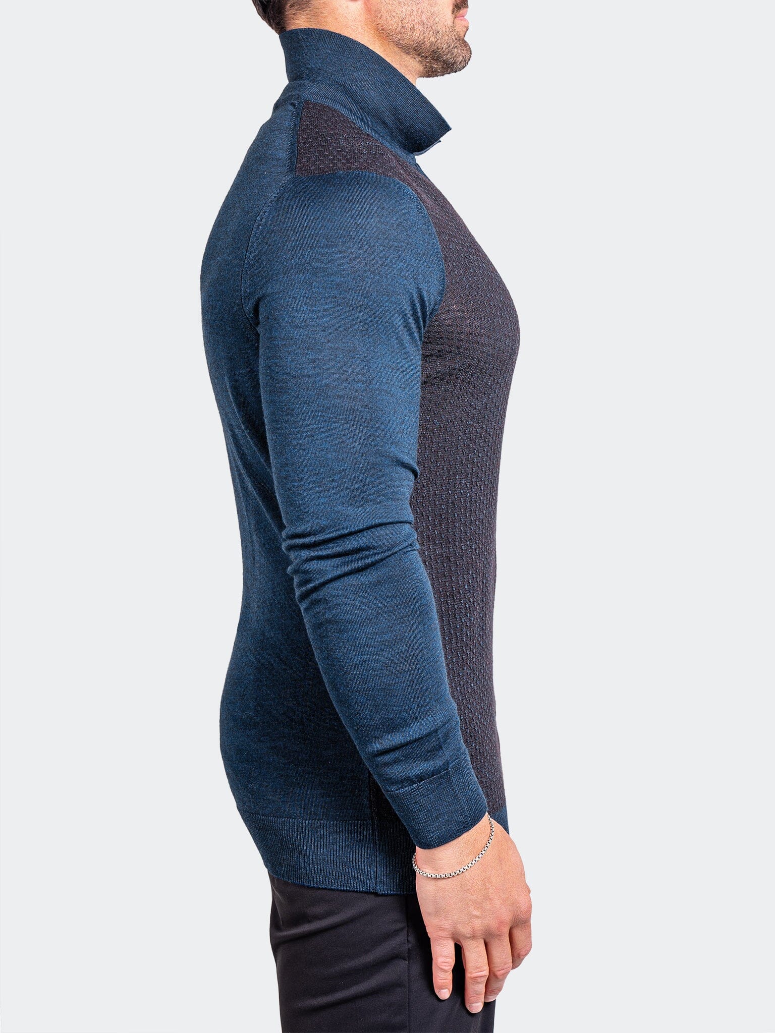 Knitted Passion Navy Zip Sweater