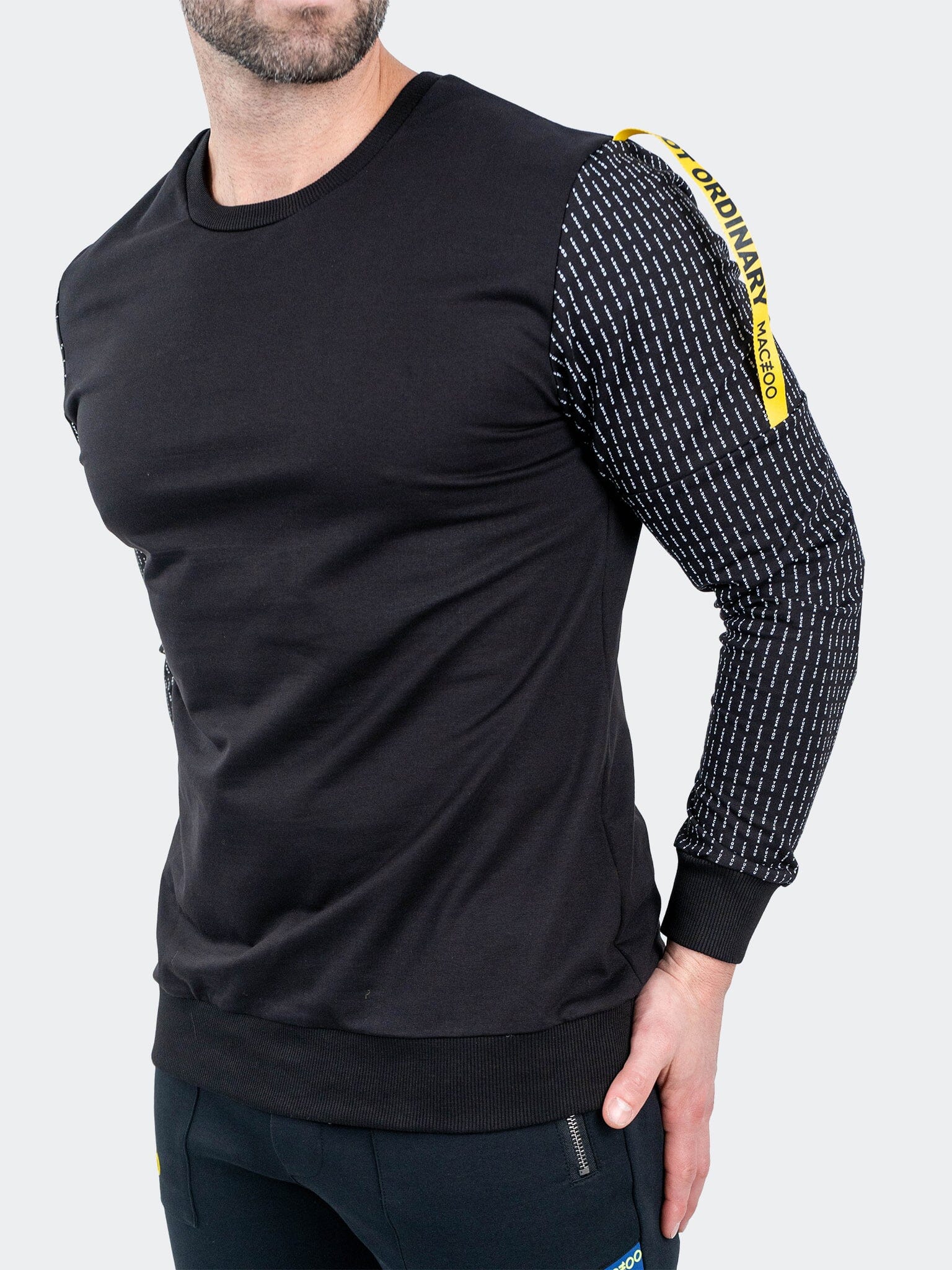 Off Black Contrast Sweater