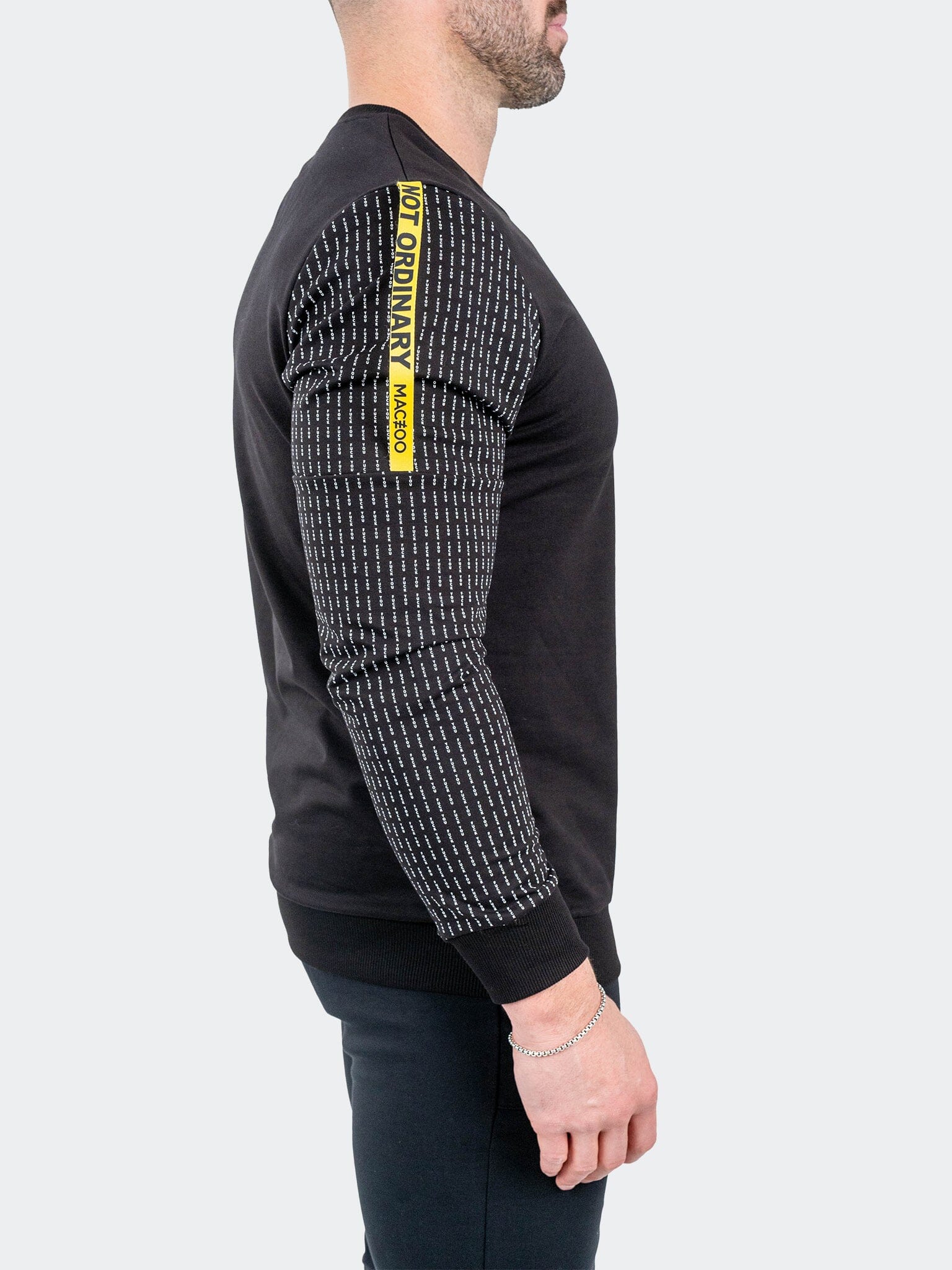 Off Black Contrast Sweater