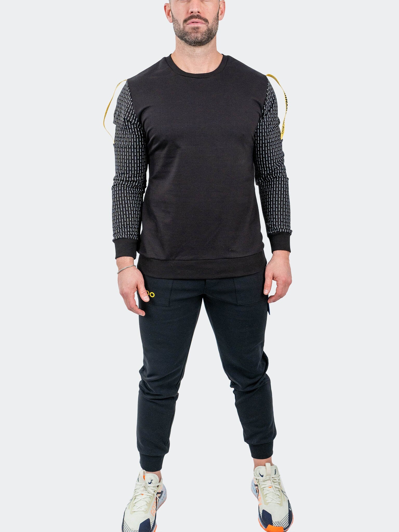 Off Black Contrast Sweater