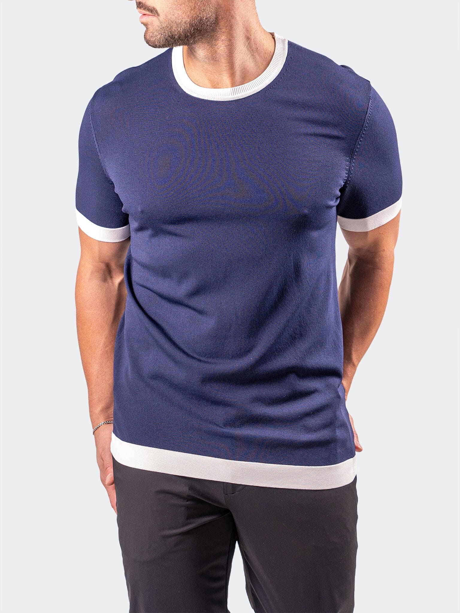 Indigo Blue Short Sleeve Sweater