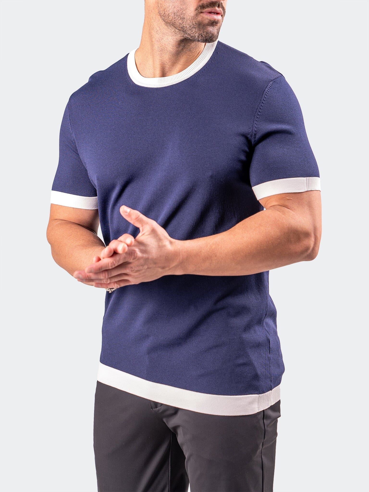 Indigo Blue Short Sleeve Sweater