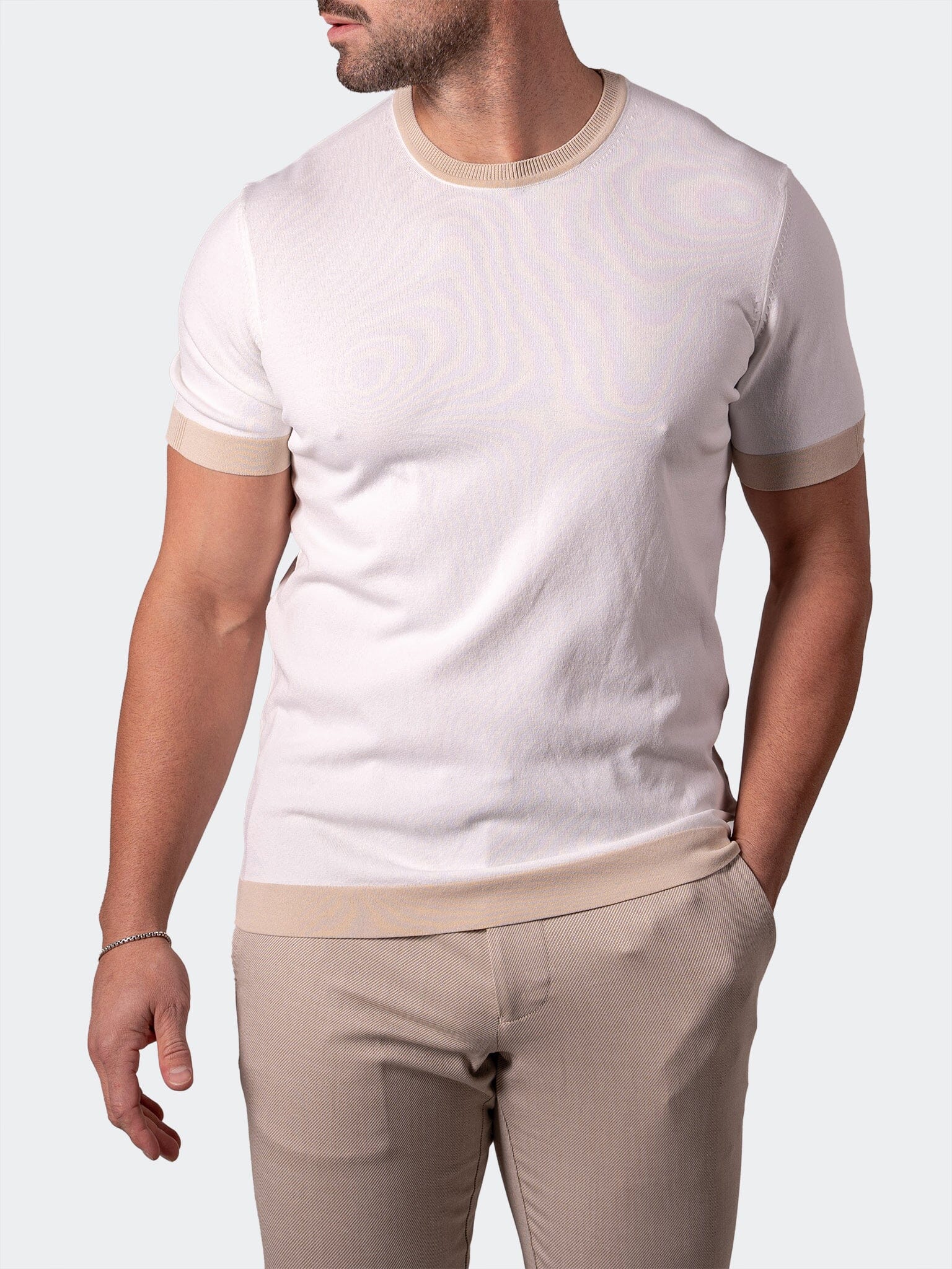 Whisper White Short Sleeve Sweater