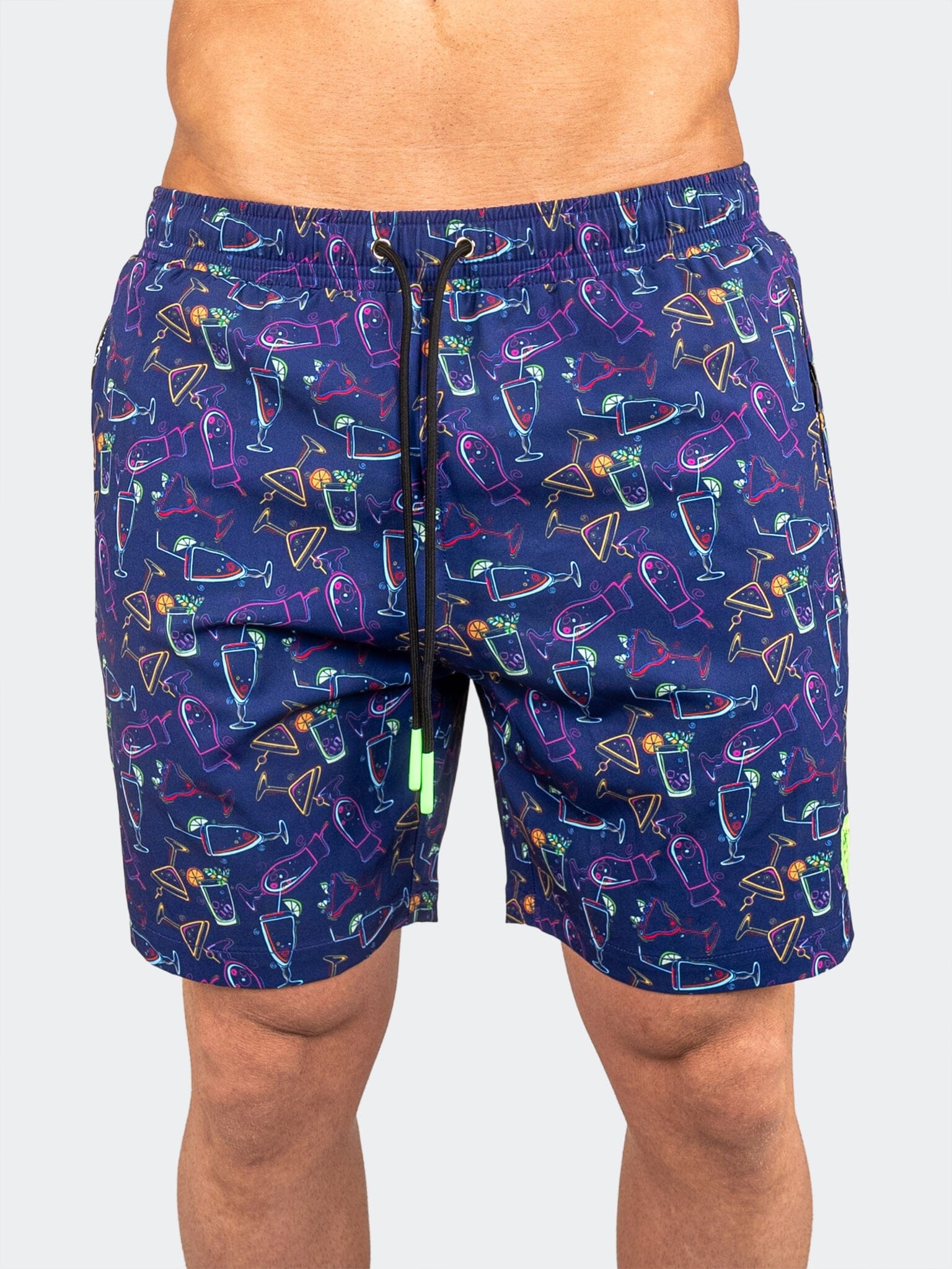 Lion Cocktail Blue Swim Shorts