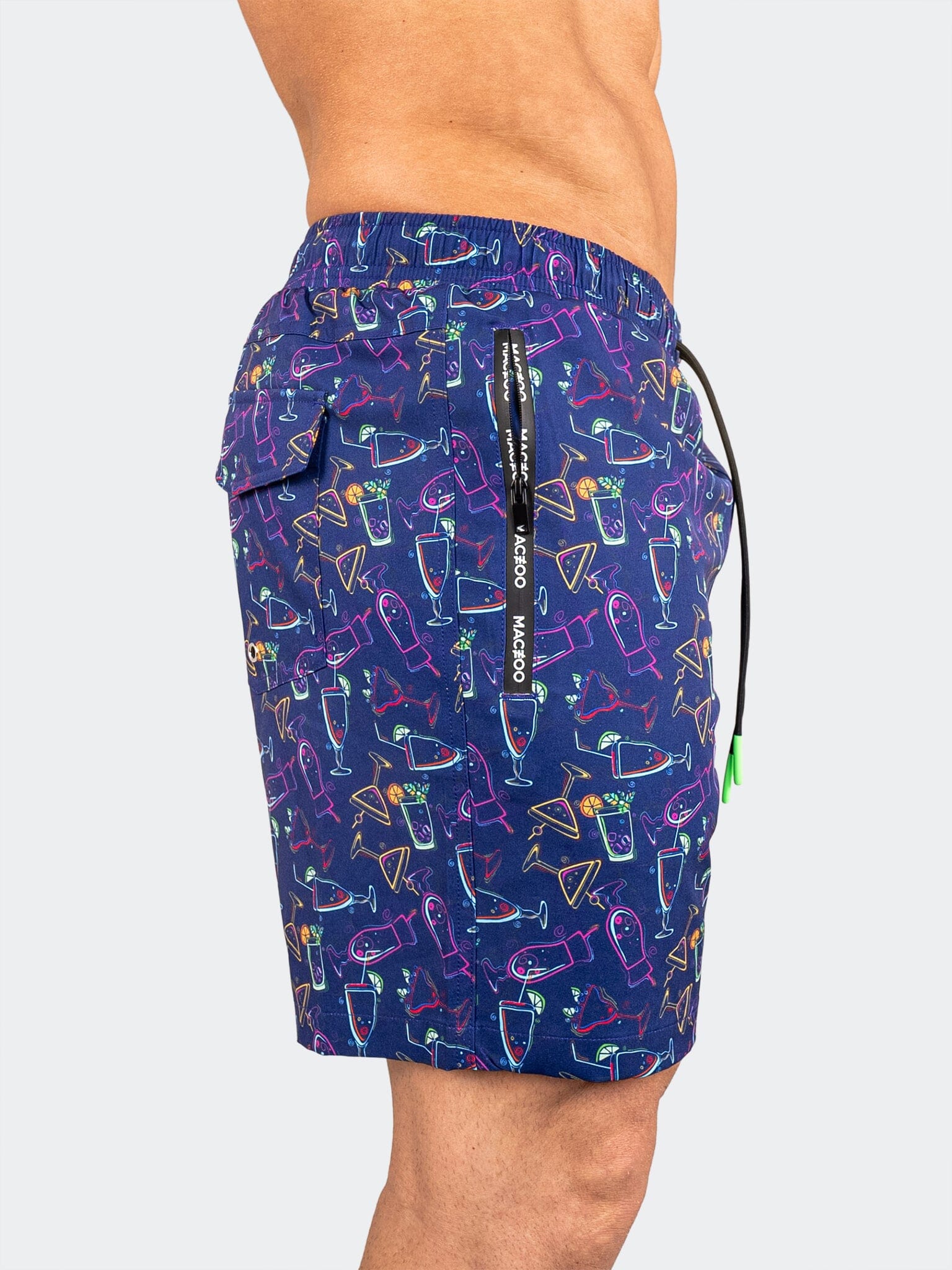 Lion Cocktail Blue Swim Shorts