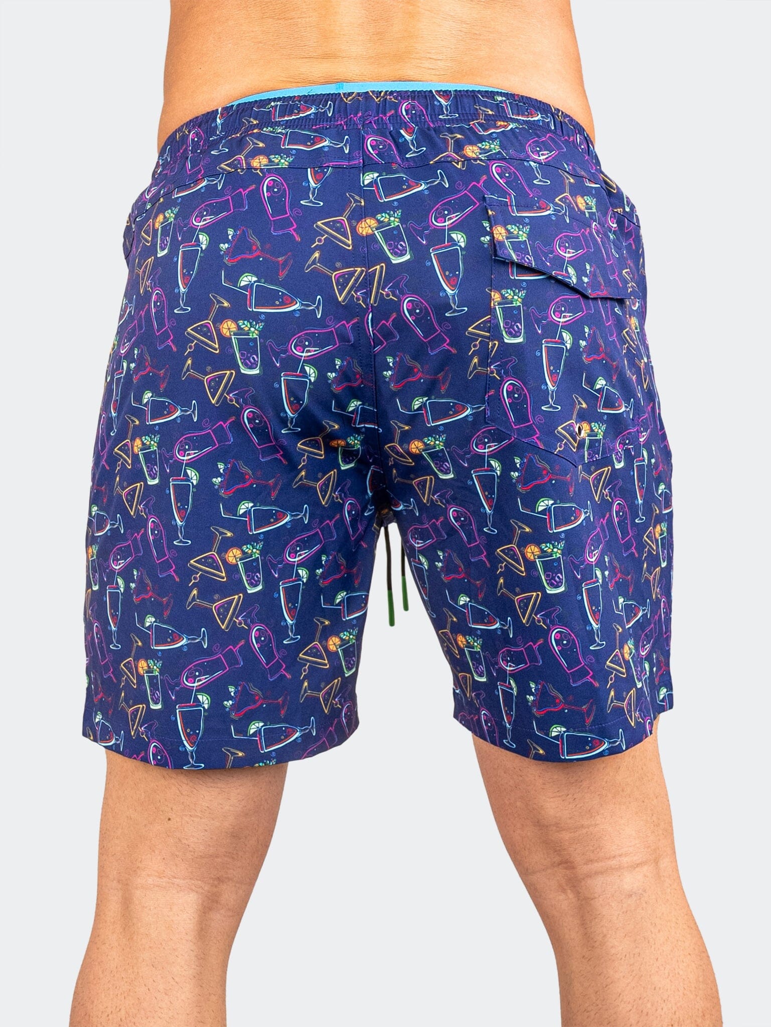 Lion Cocktail Blue Swim Shorts