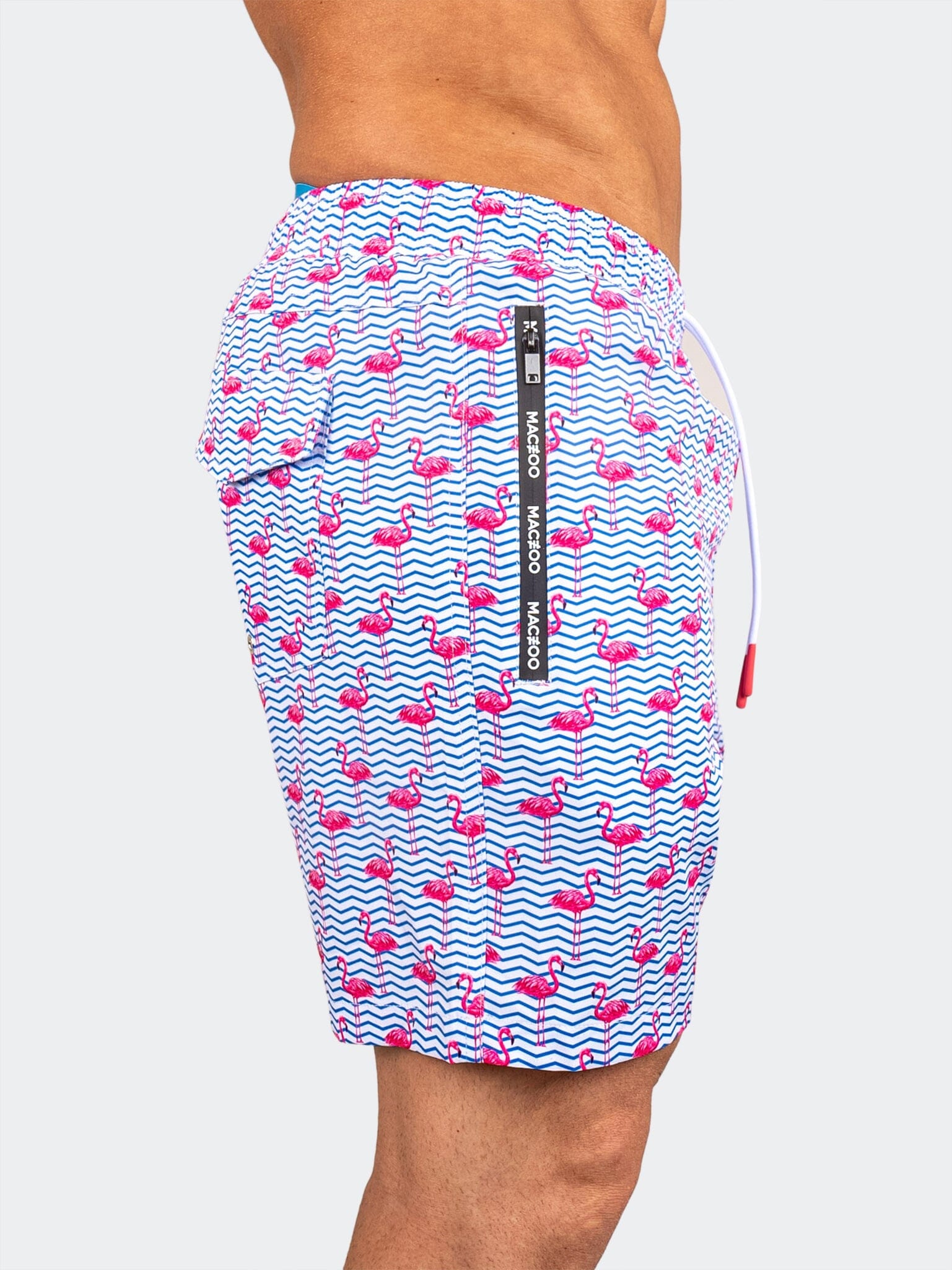 Lion Flamingo Blue Swim Shorts