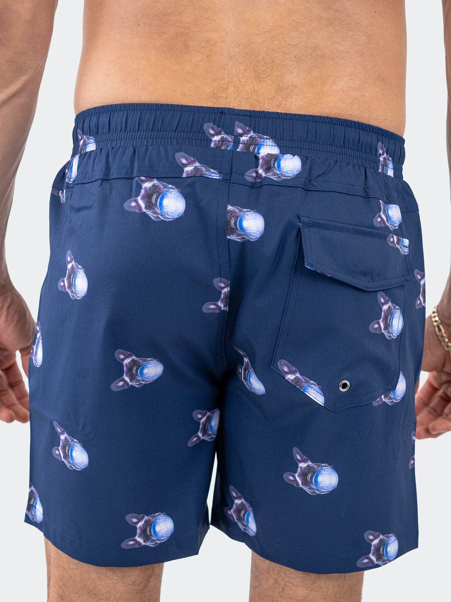 Lion Frenchie Navy Swim Shorts