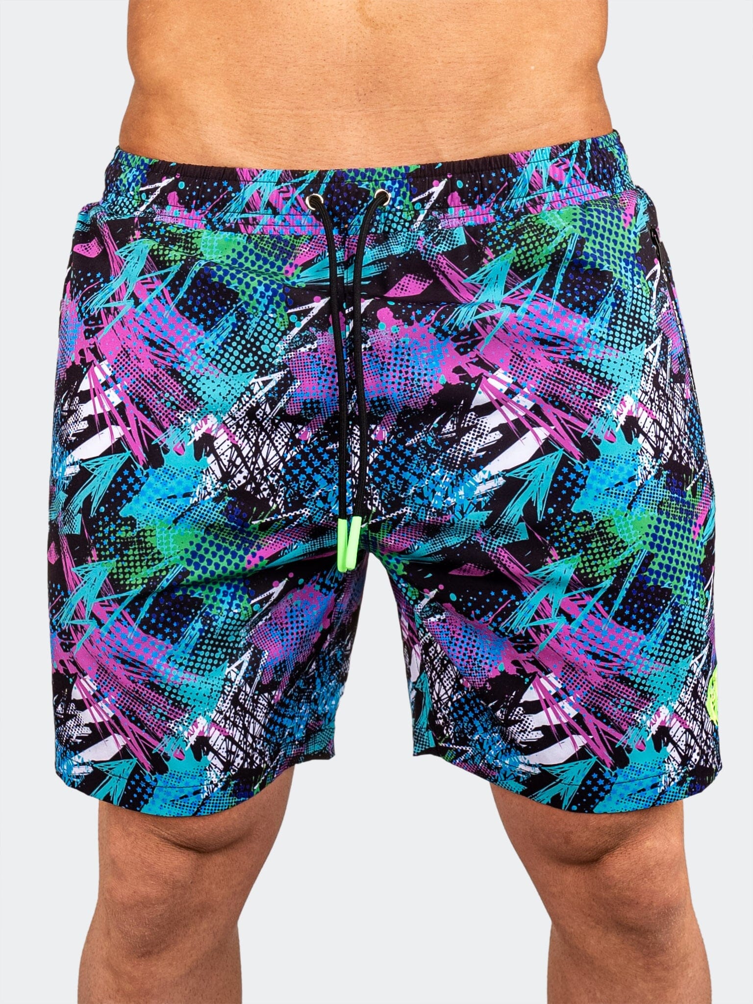 Lion Graffiti Black Swim Shorts