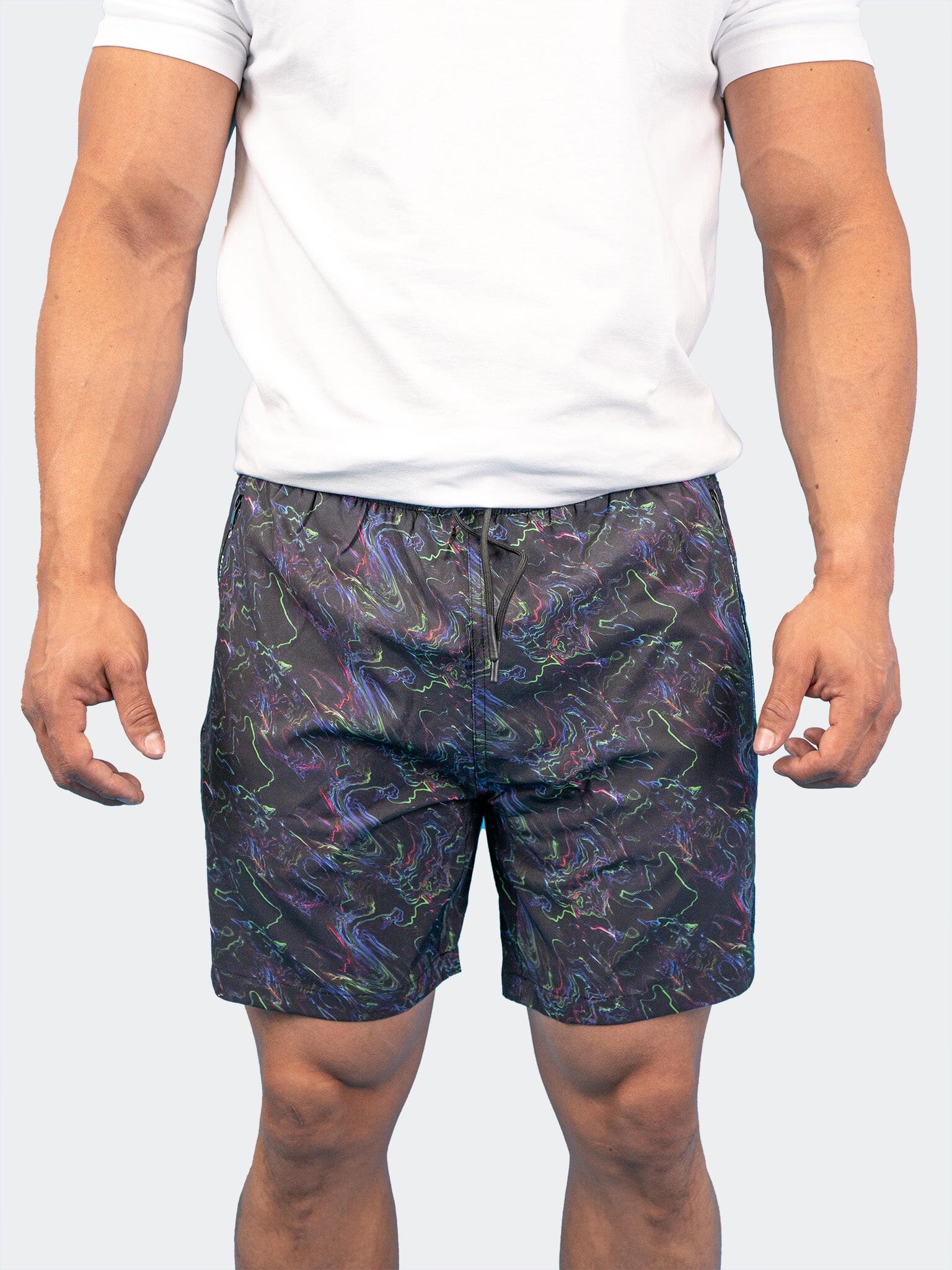 Lion Oil Slick Black Swim Trunks