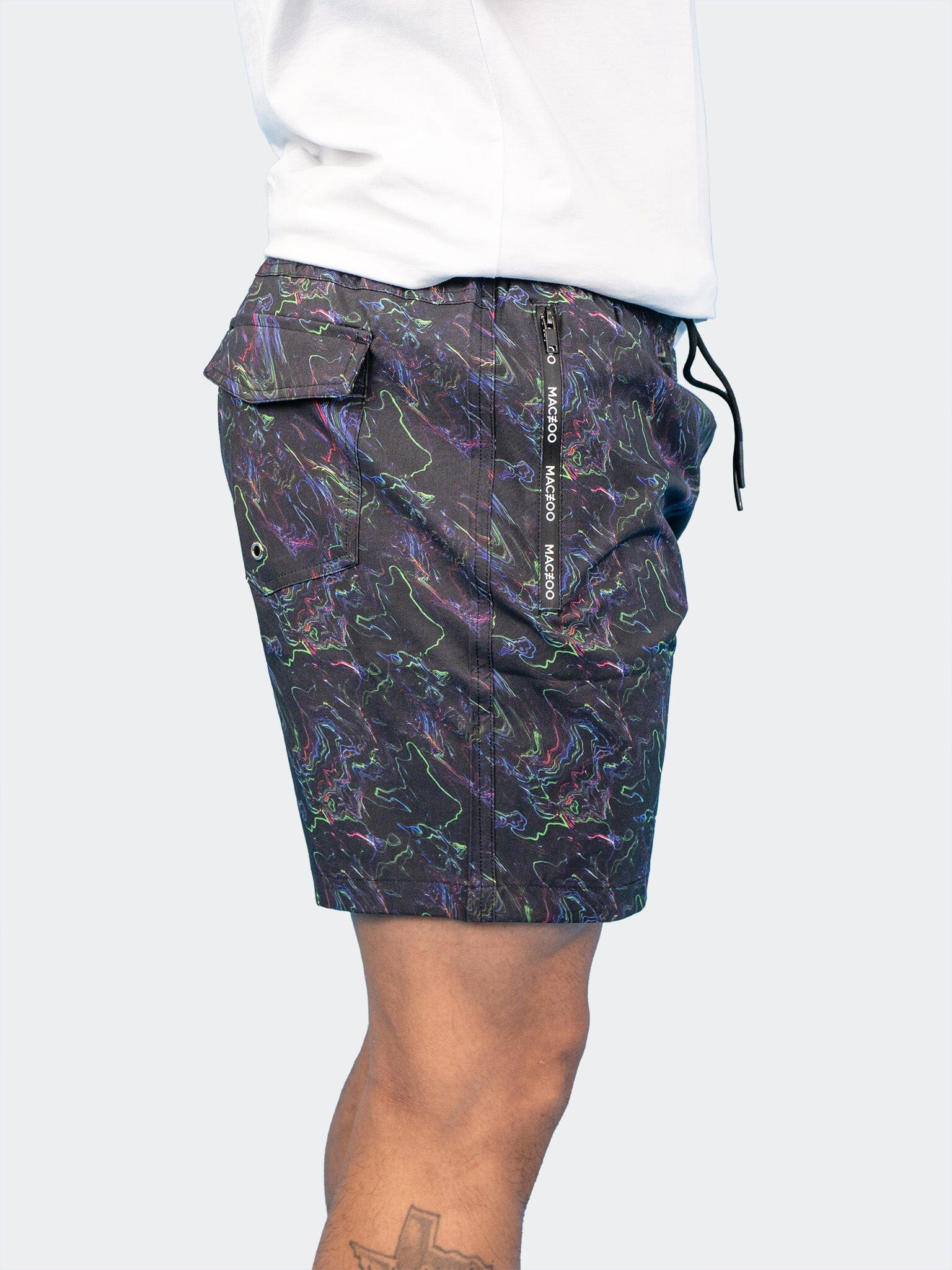 Lion Oil Slick Black Swim Trunks