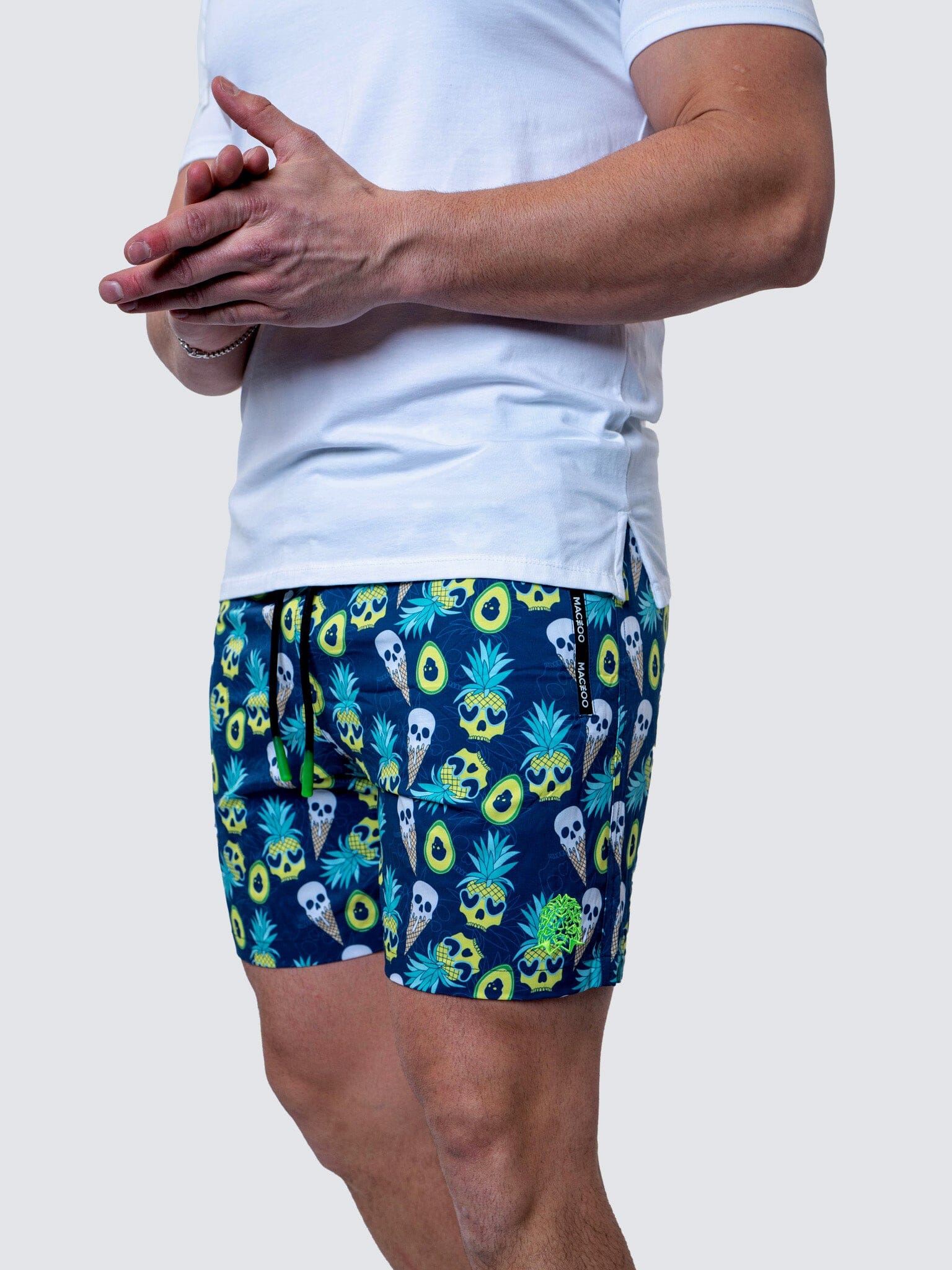Lion PineappleSkull Swim Trunks