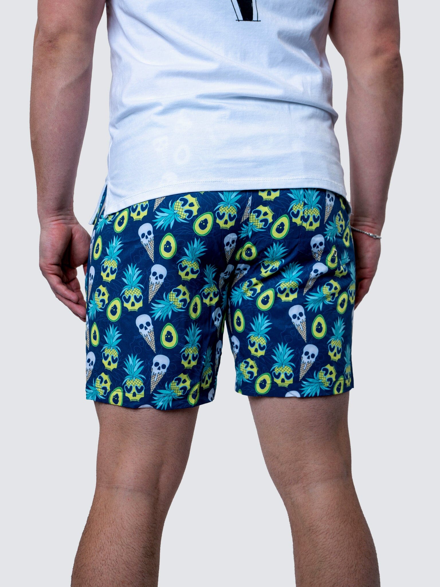 Lion PineappleSkull Swim Trunks