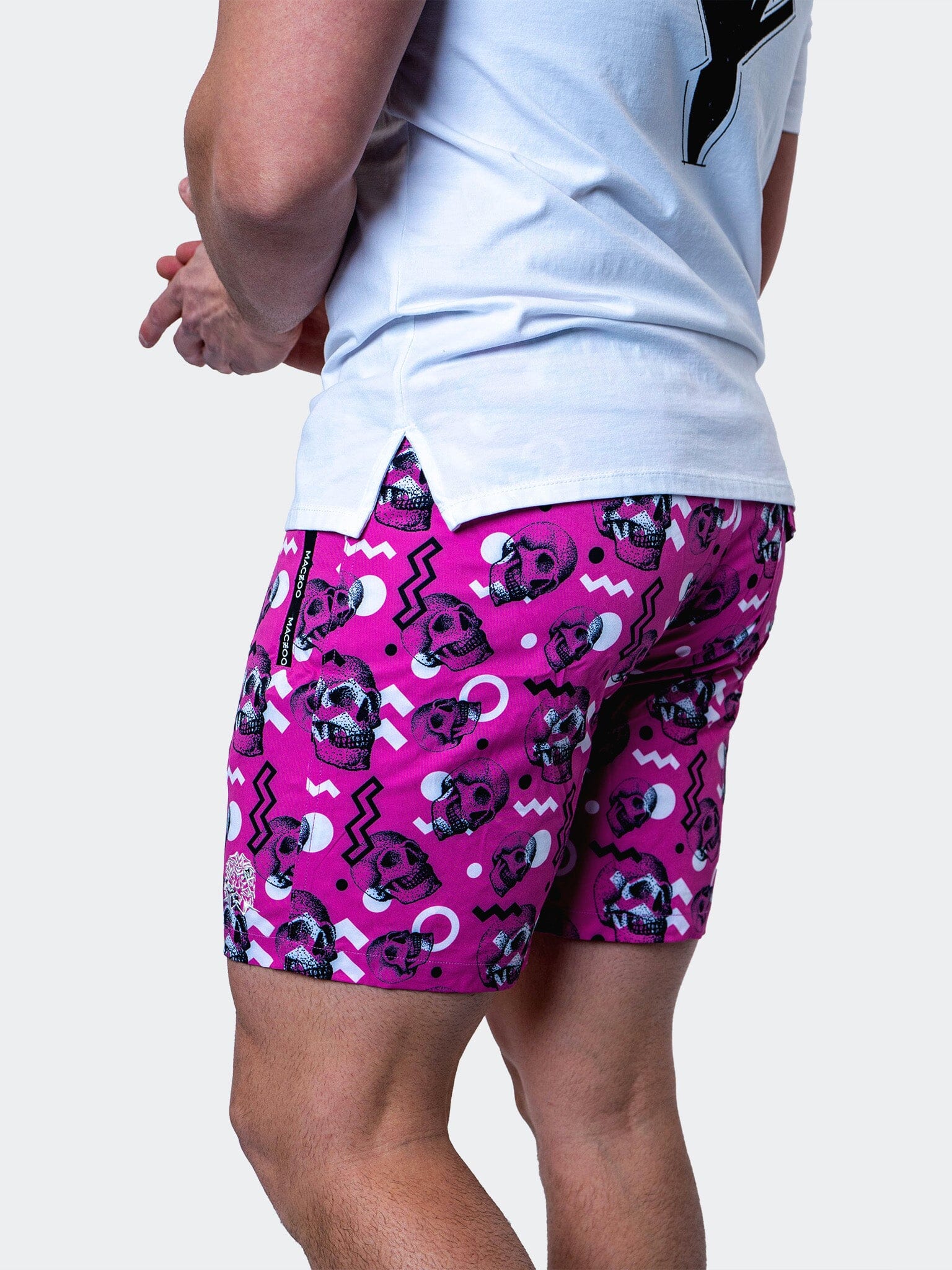 Lion Pink Skull Swim Trunks