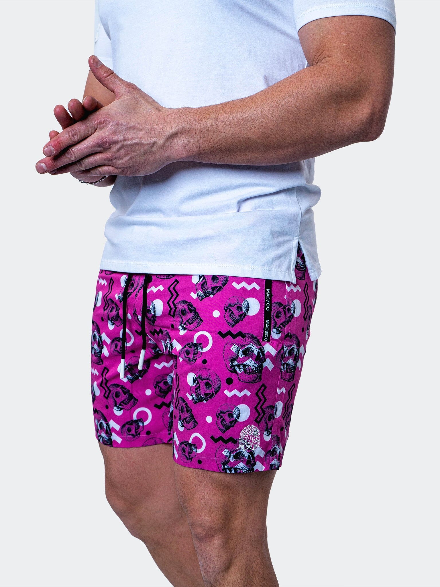 Lion Pink Skull Swim Trunks