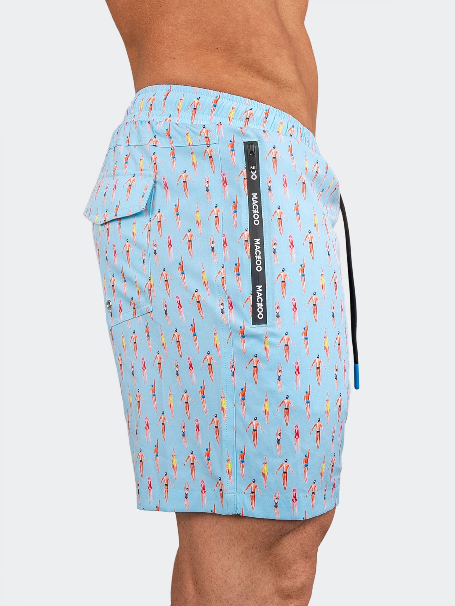 Lion Pool Light Blue Swim Shorts