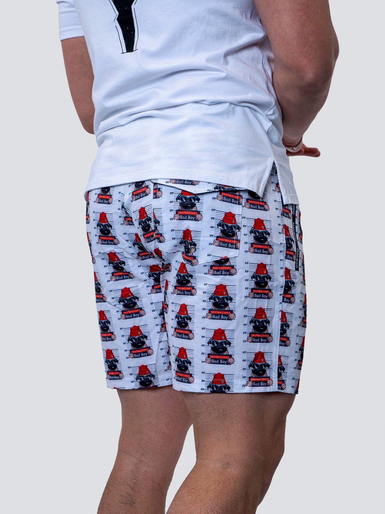 Lion Pugshot White Swim Trunks