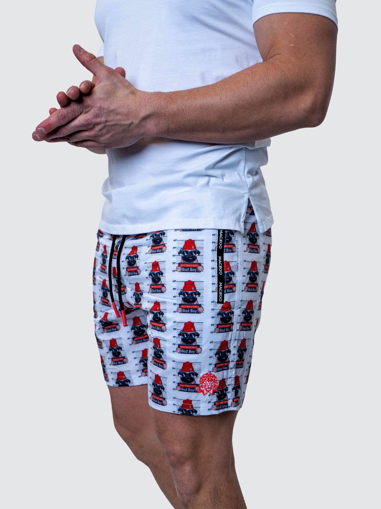 Lion Pugshot White Swim Trunks