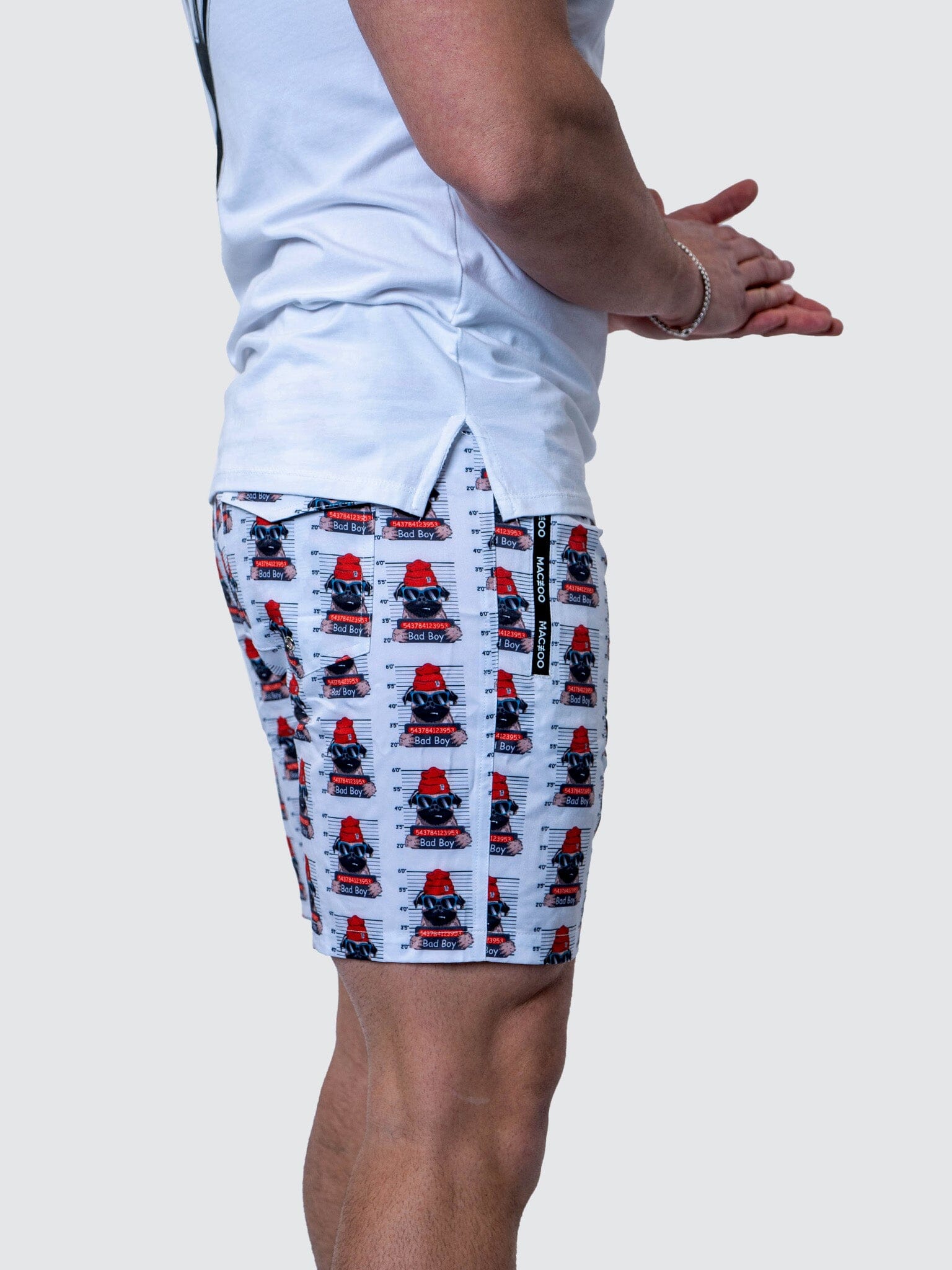 Lion Pugshot White Swim Trunks