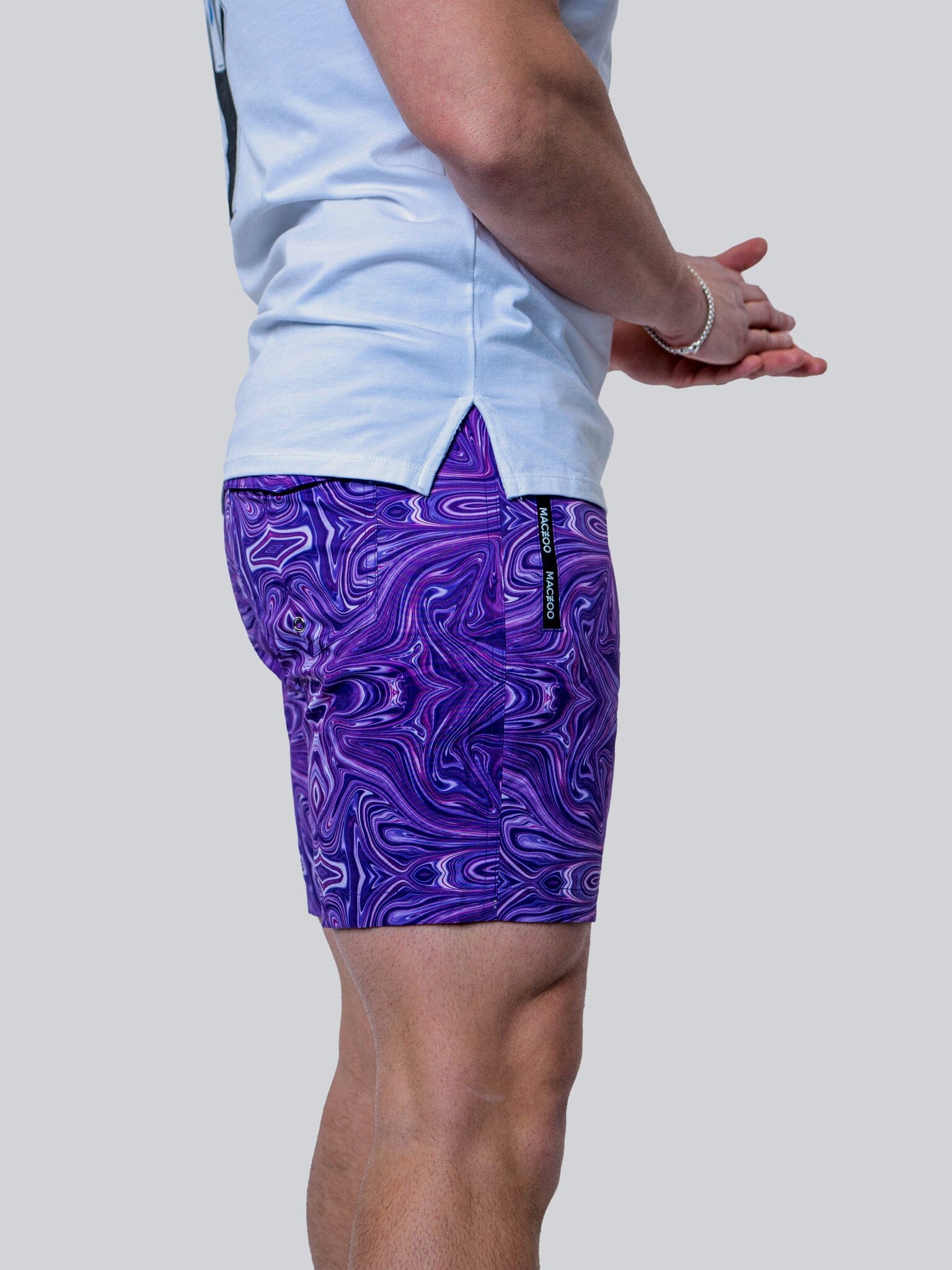Lion Purple Marble Swim Trunks