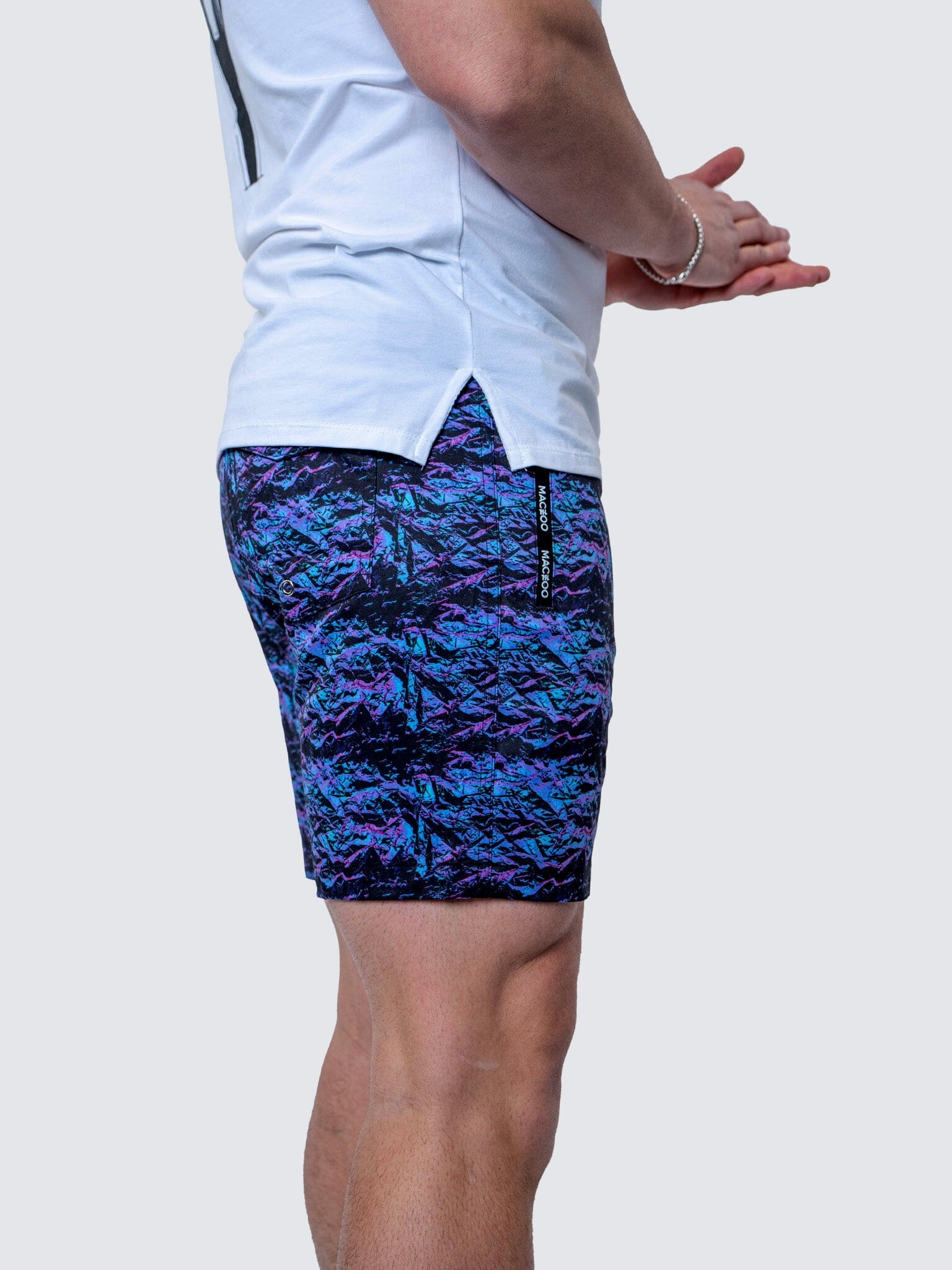 Lion Purple Textured Swim Trunks