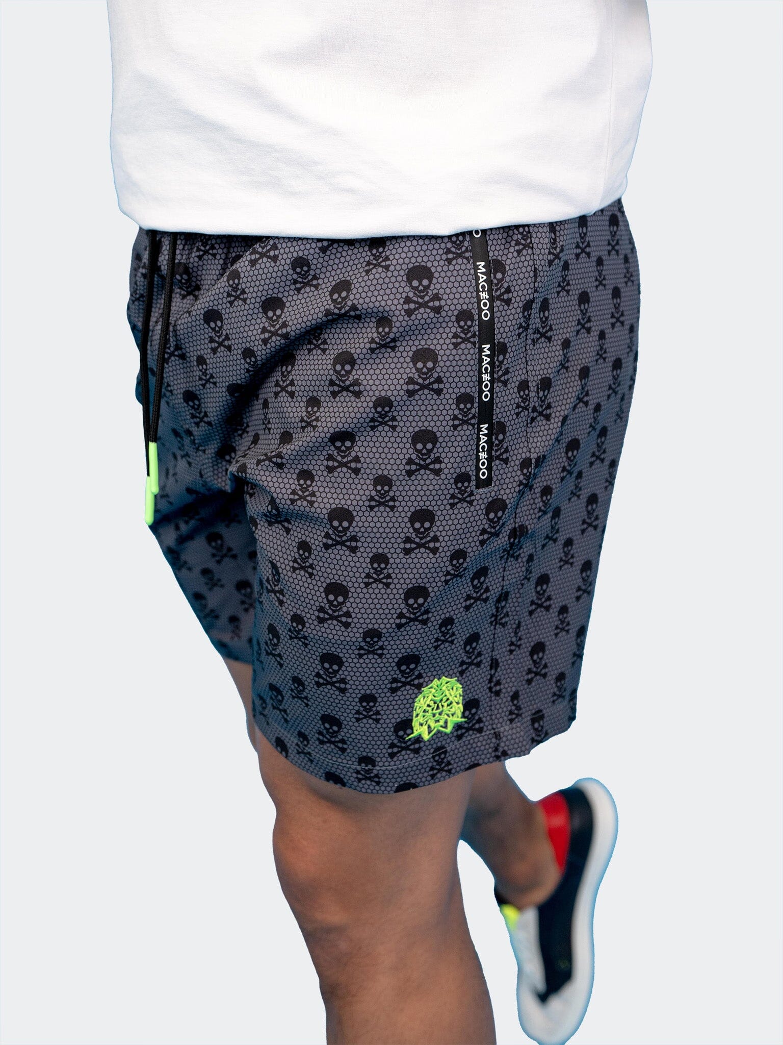 Lion Skull Crossbones Grey Shorts