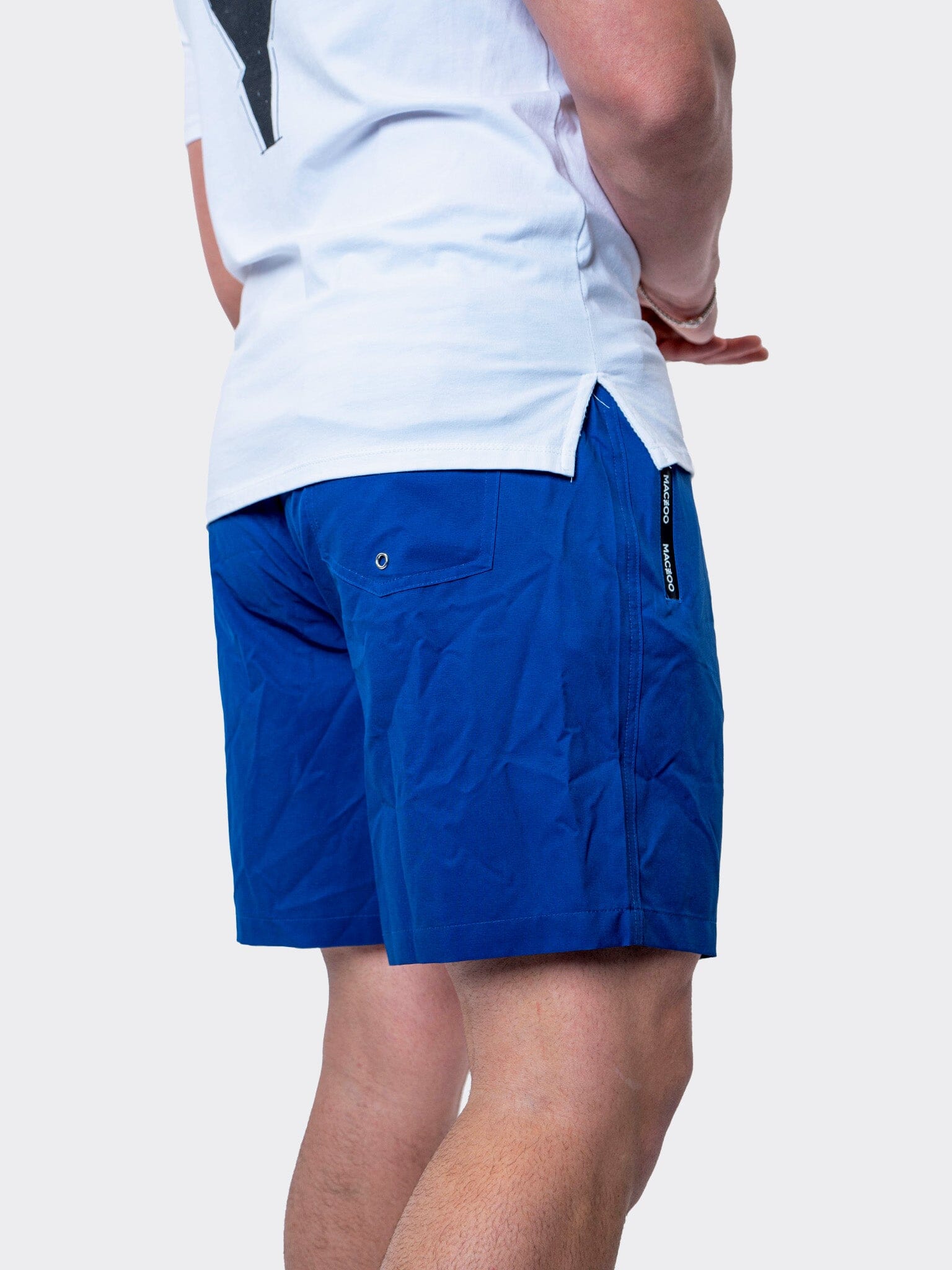 Perm Lion Solid Blue Swim Shorts