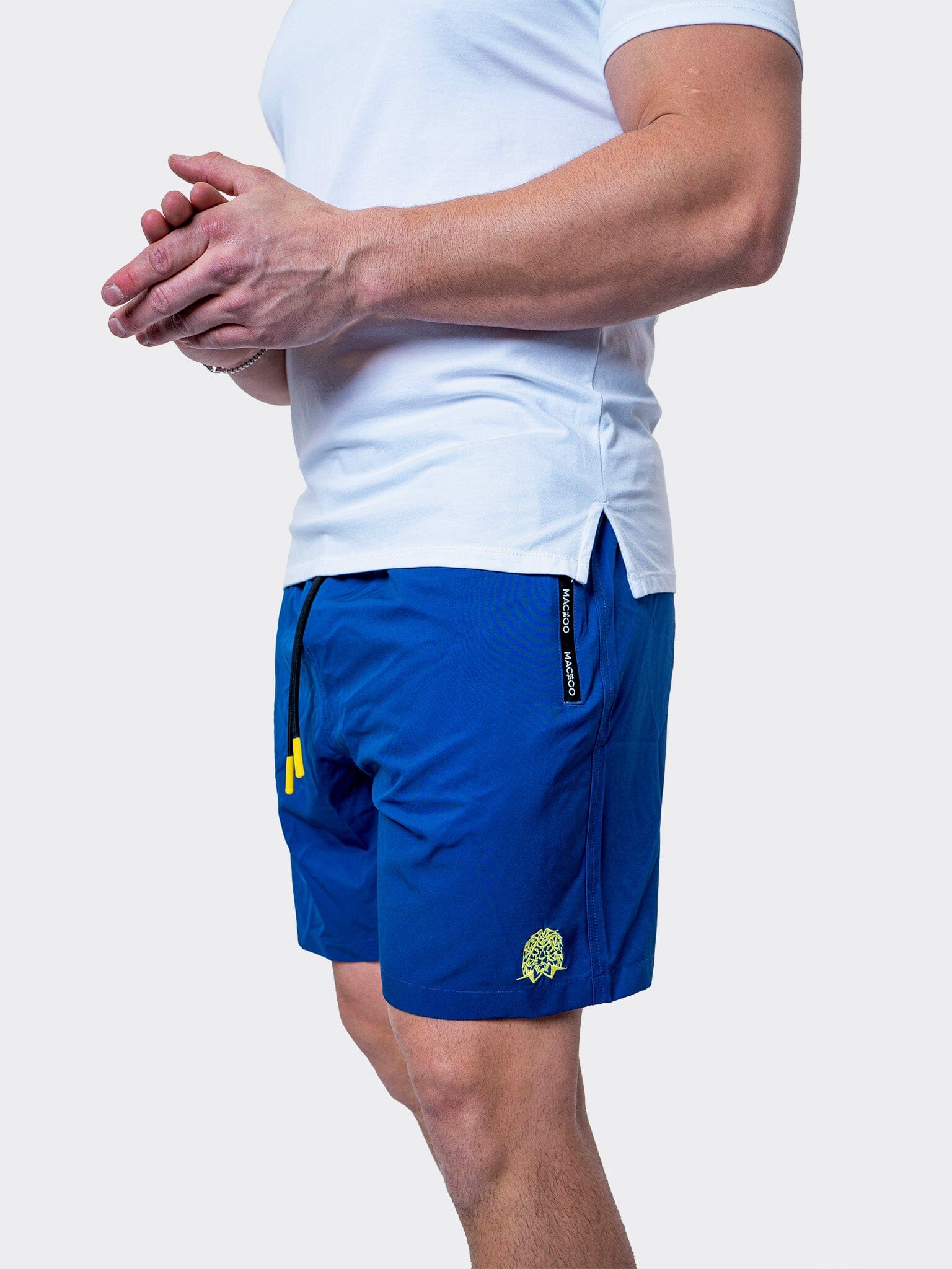 Perm Lion Solid Blue Swim Shorts