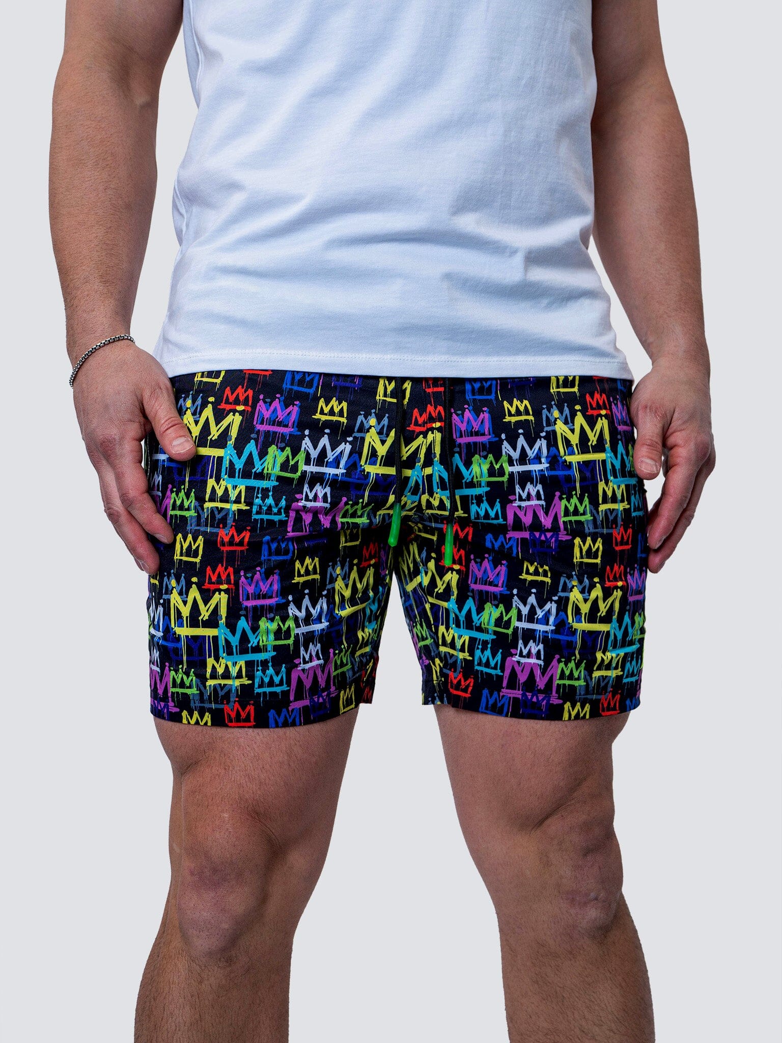 Lion Spray Crown Swim Trunks