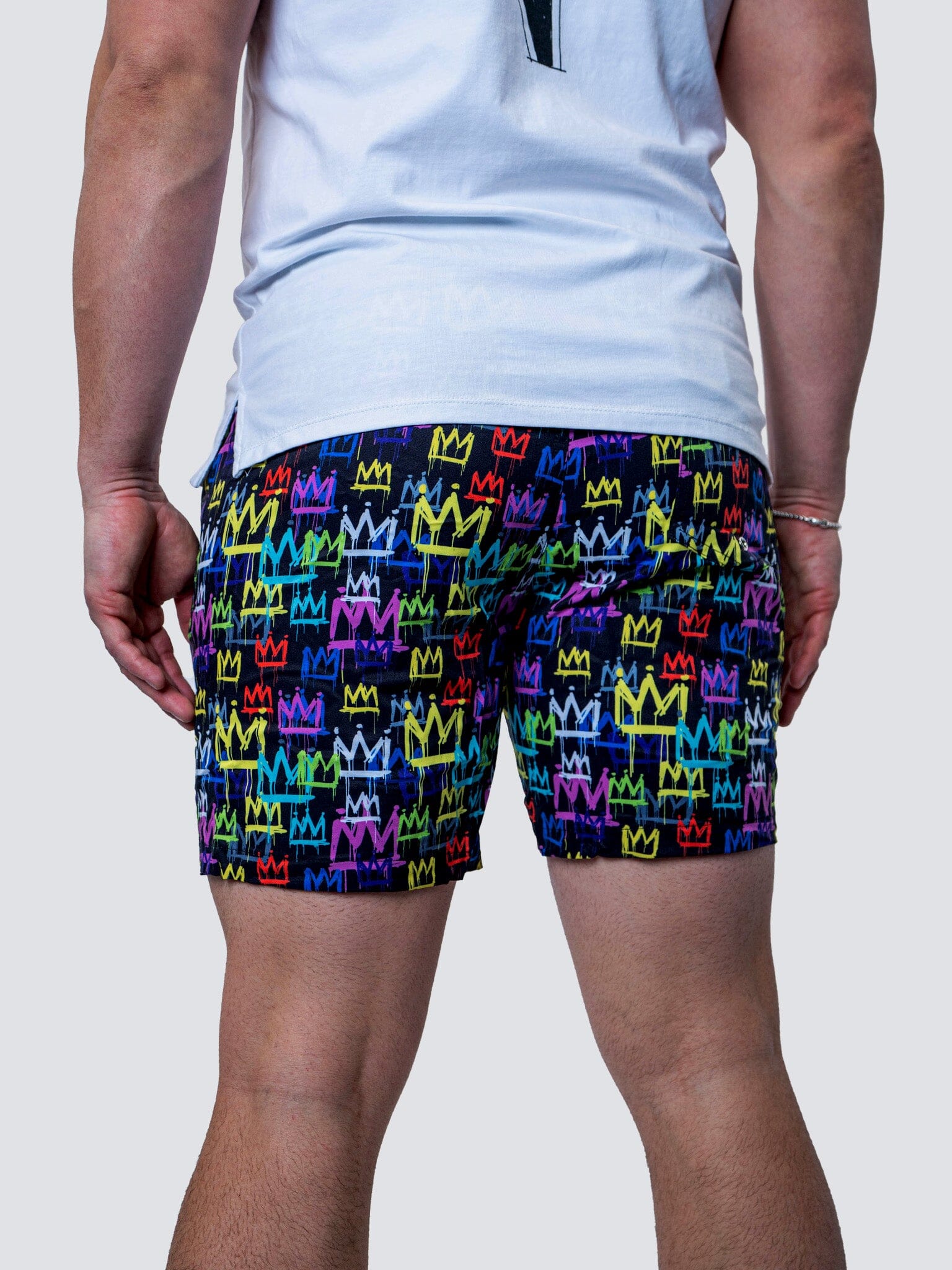 Lion Spray Crown Swim Trunks