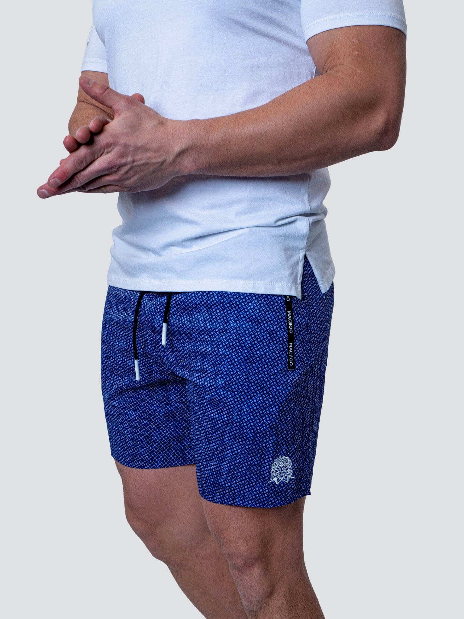 Lion Square Dot Blue Swim Shorts