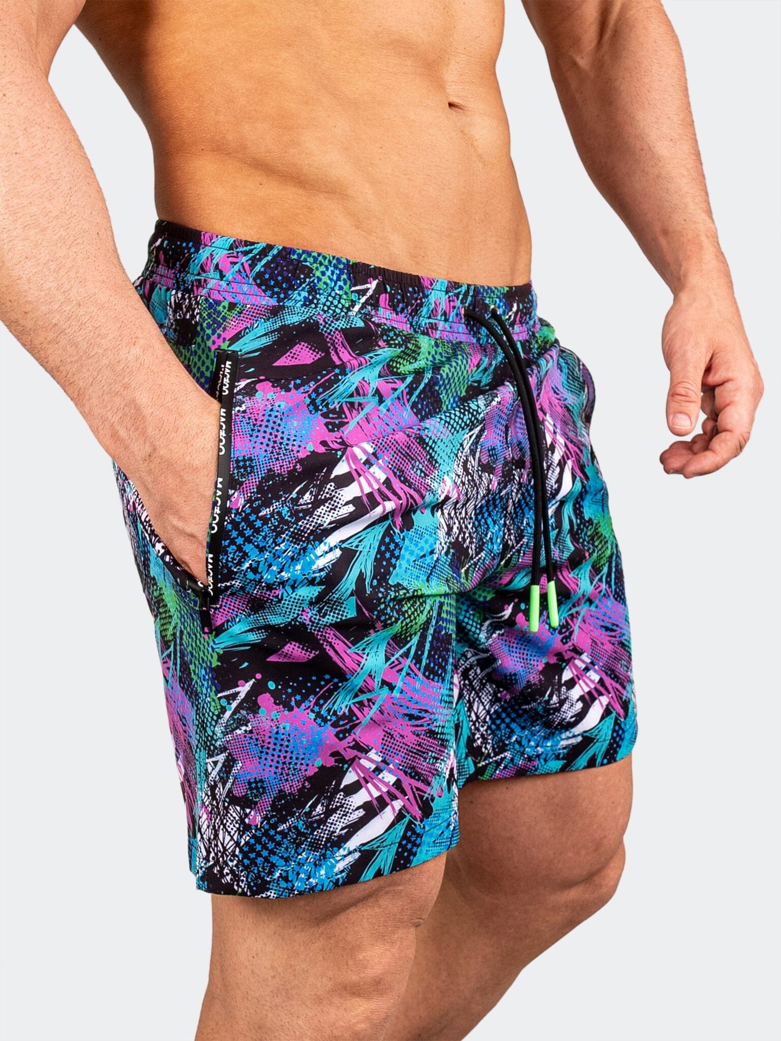 Lion Graffiti Black Swim Shorts