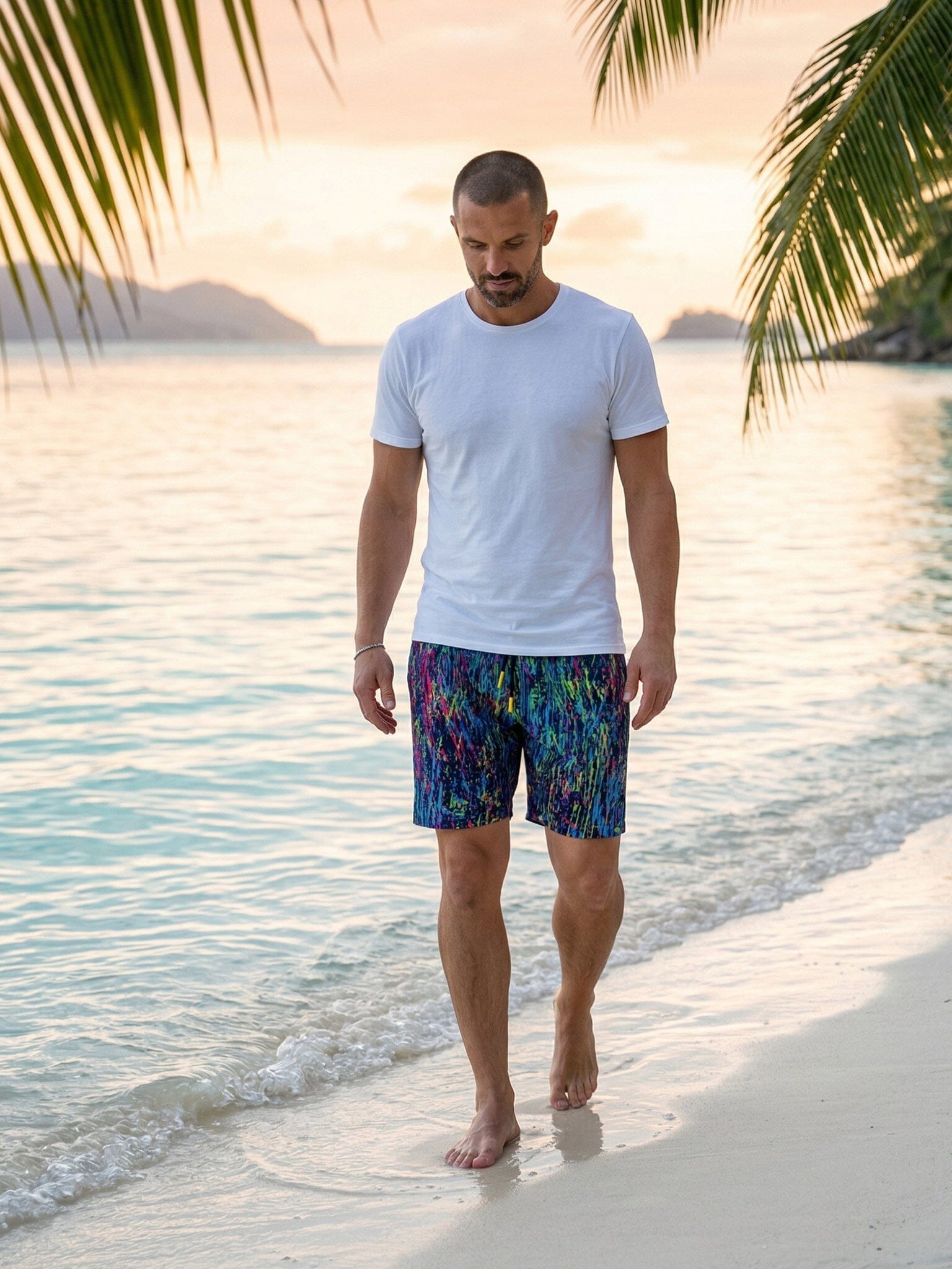 Lion Fluo Black Swim Shorts