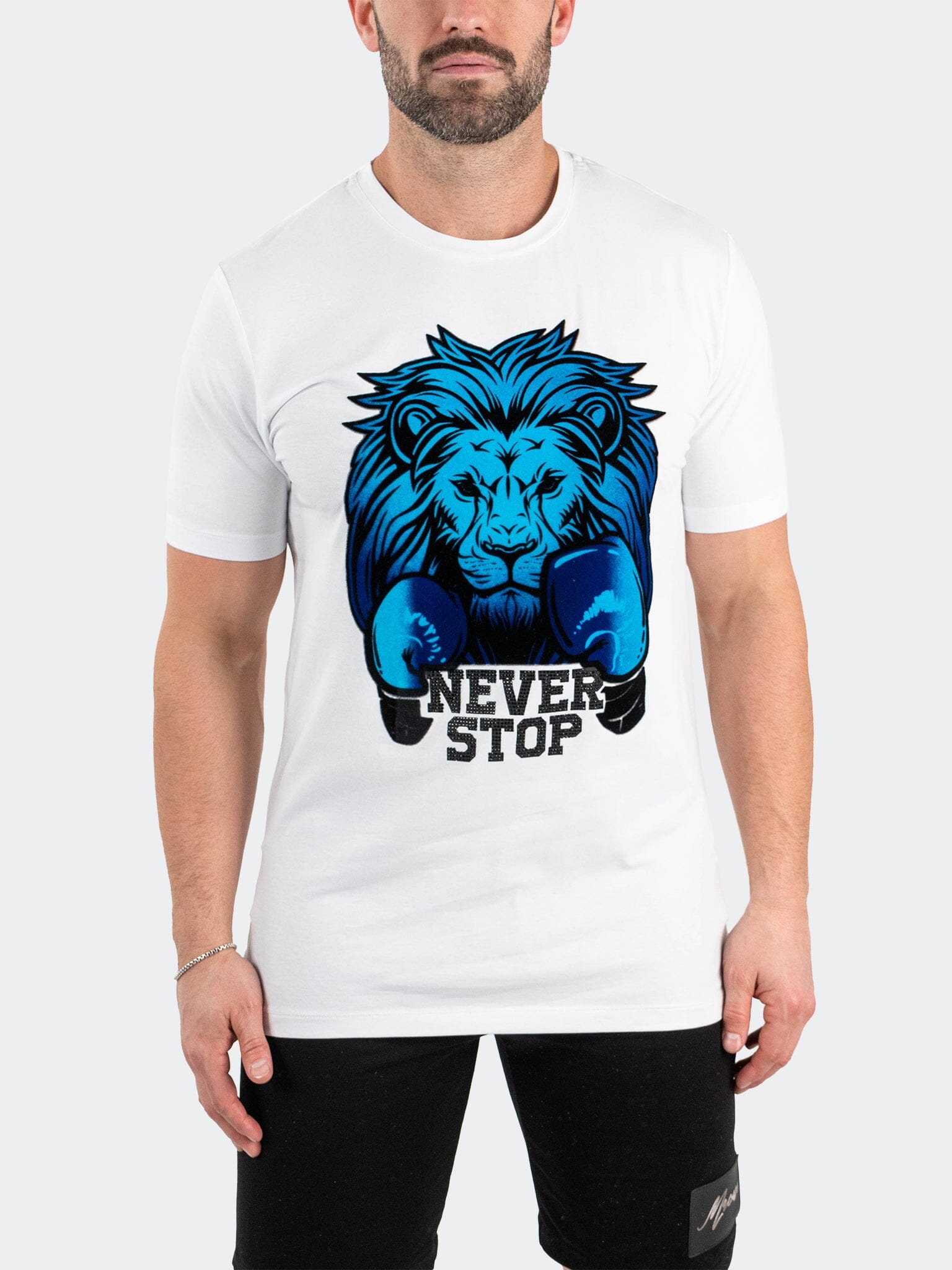 Boxing Lion White Tee