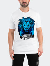 Tee BoxingLion Blue White View-1